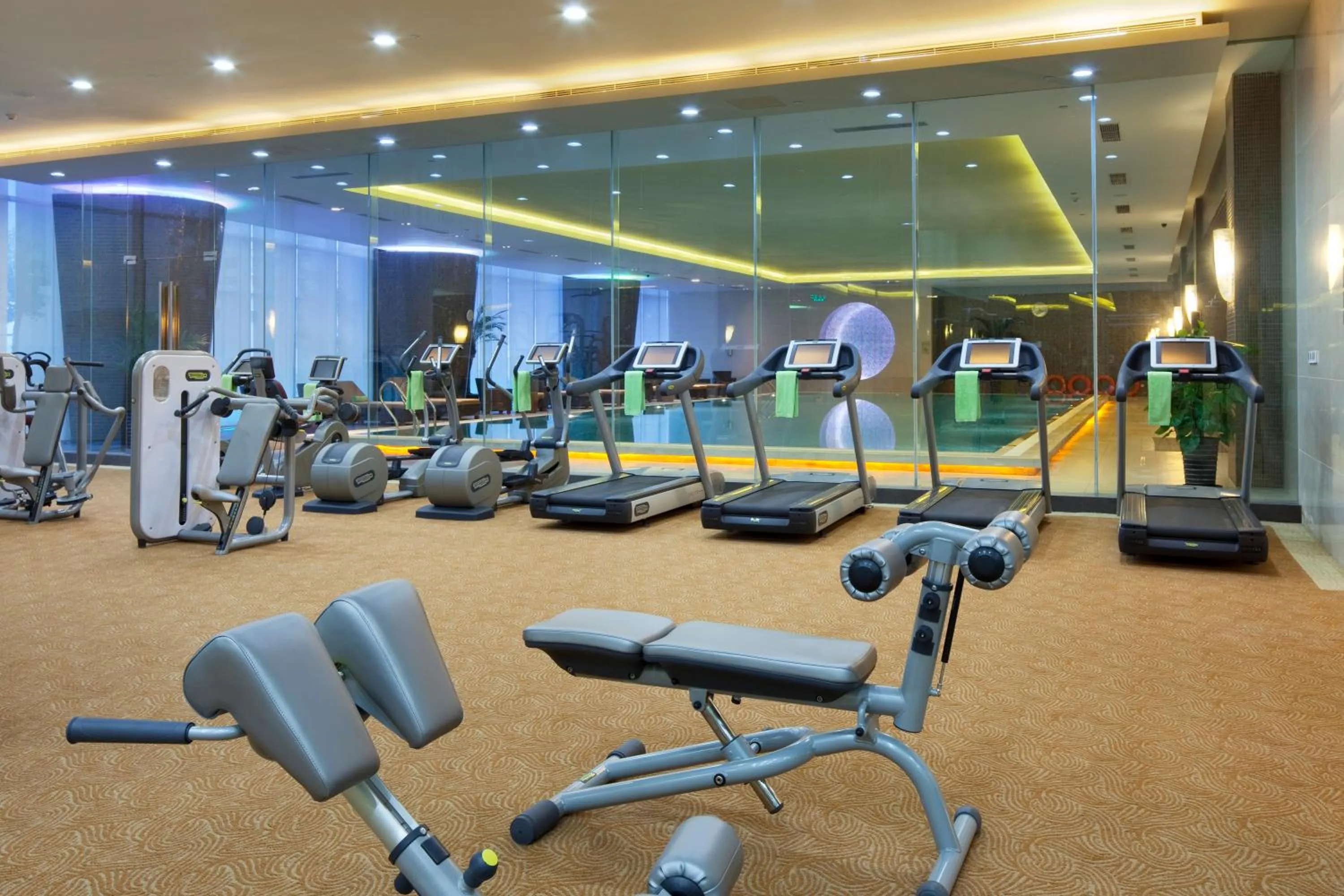 Fitness centre/facilities in Crowne Plaza Tianjin Binhai by IHG