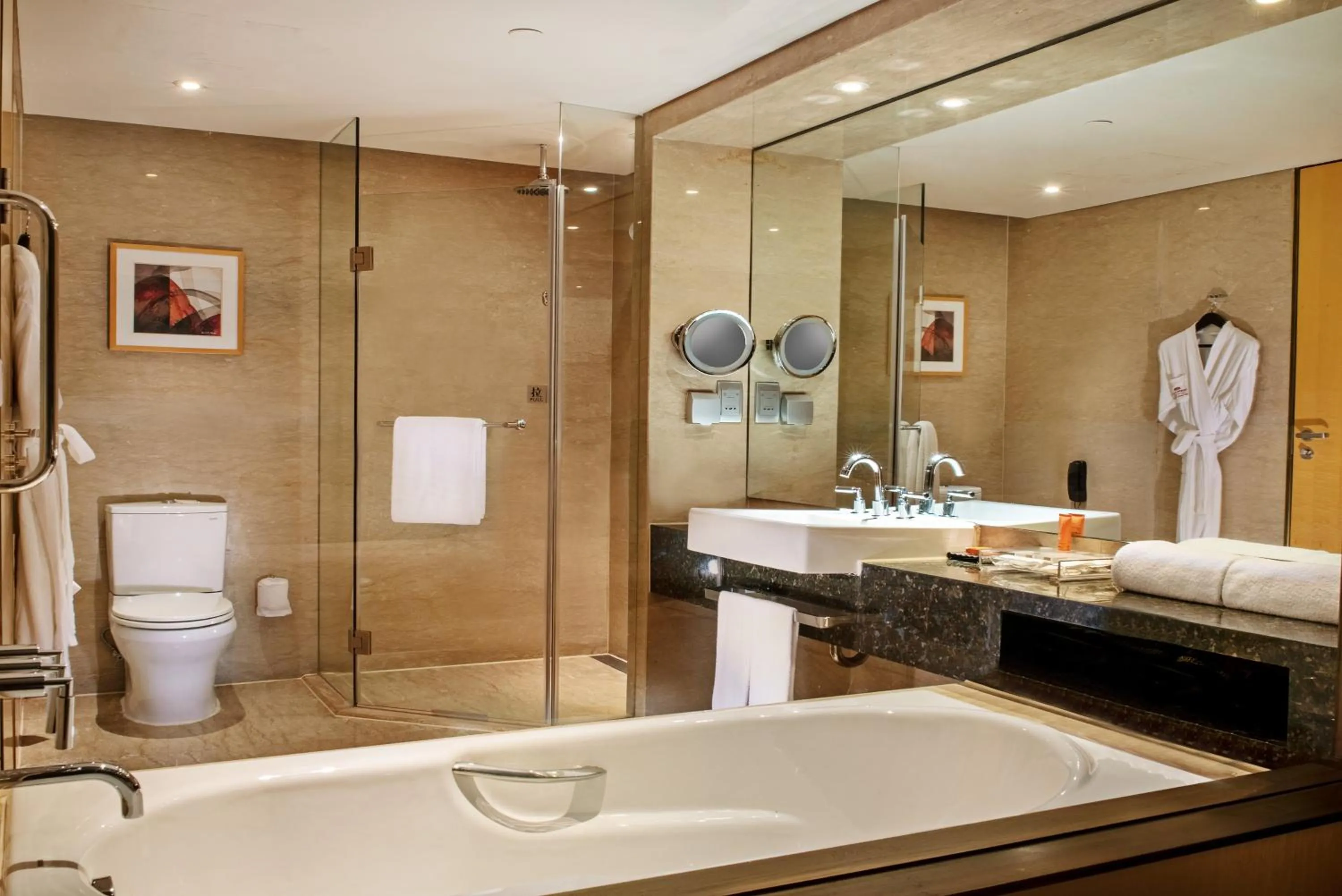 Bathroom in Crowne Plaza Tianjin Binhai by IHG