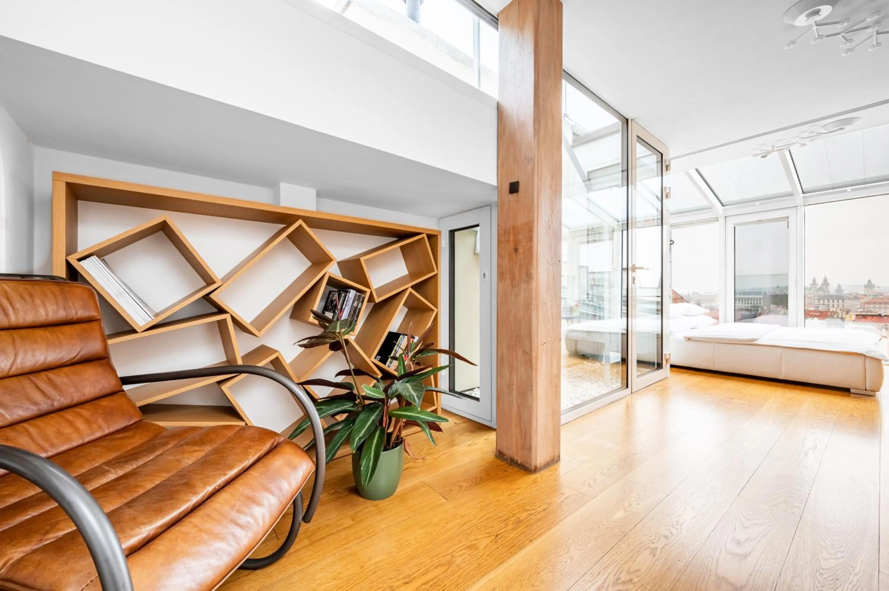 Seating area, Bed in Malostranská Residence