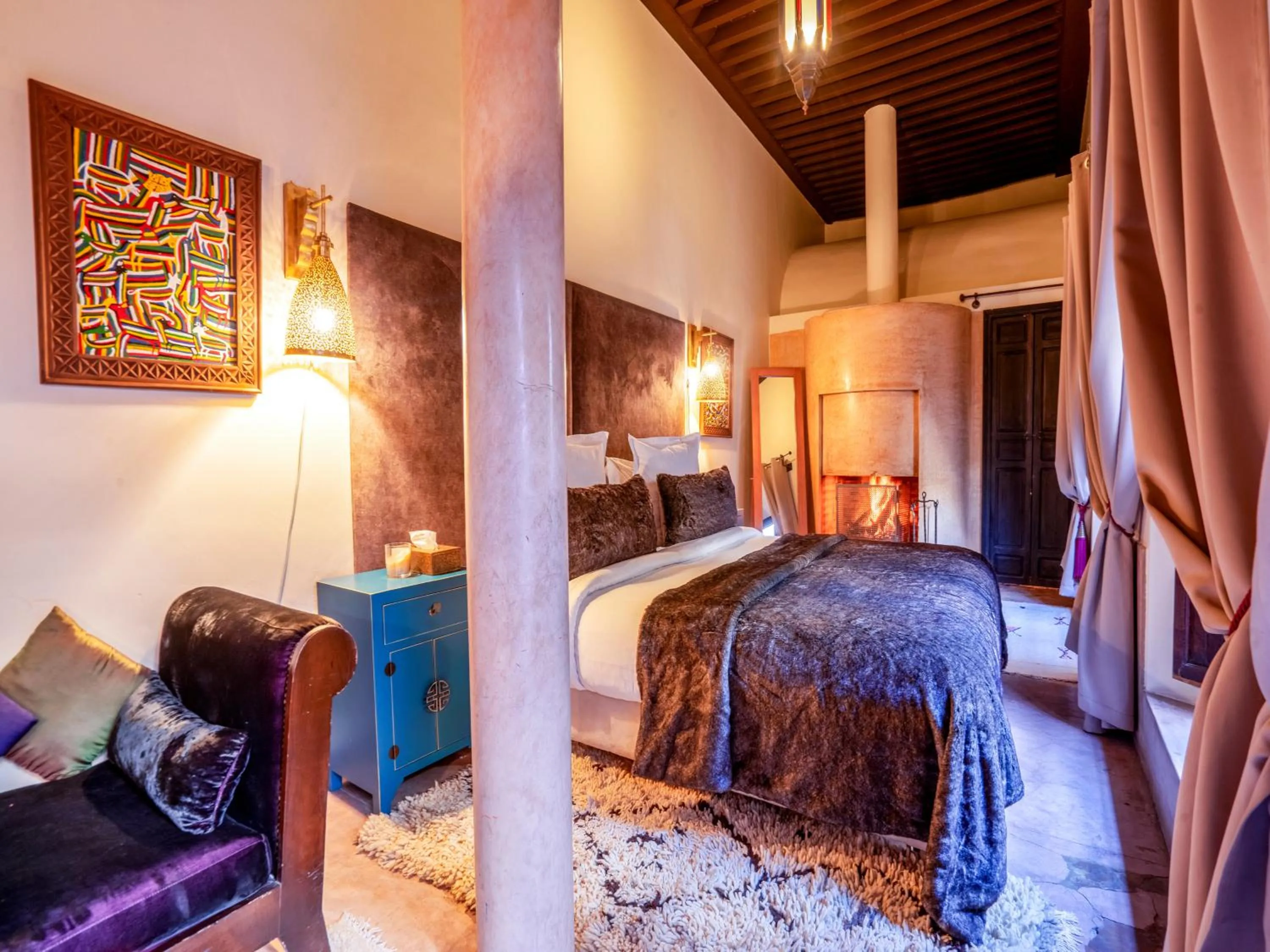 Bed in Riad Ines Home