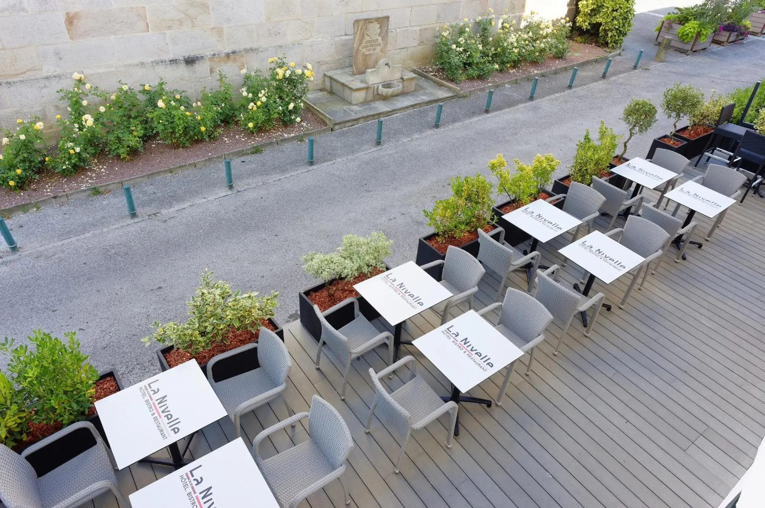 Balcony/Terrace in Logis Hotel de la Nivelle Balcony/Terrace in Logis Hotel de la Nivelle