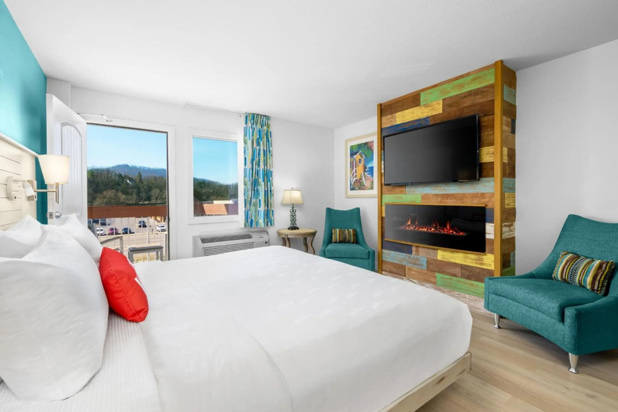 Seating area, Bed in Margaritaville Island Inn