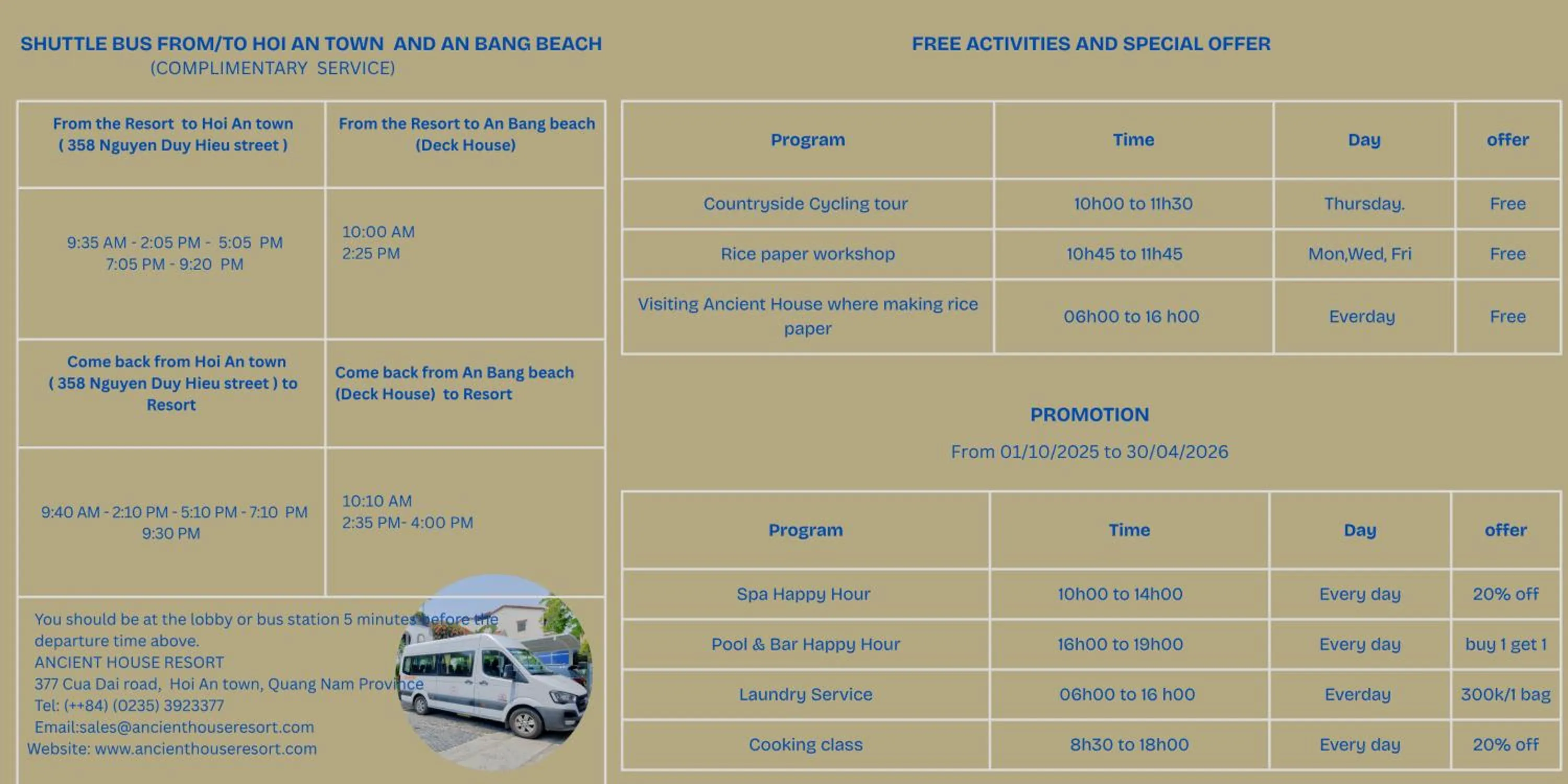 Activities in Hoi An Ancient House Resort & Spa