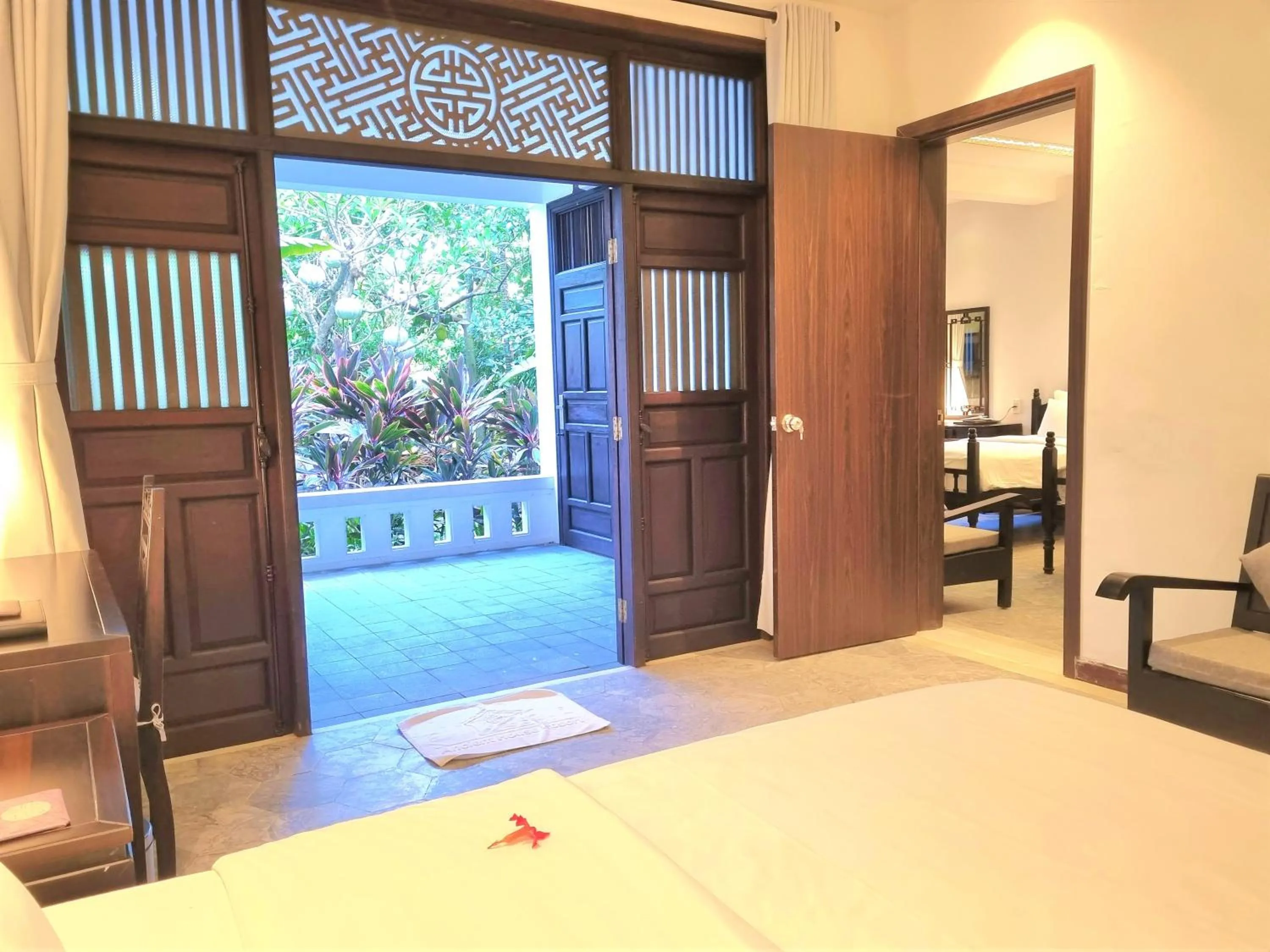 View (from property/room), Bed in Hoi An Ancient House Resort & Spa