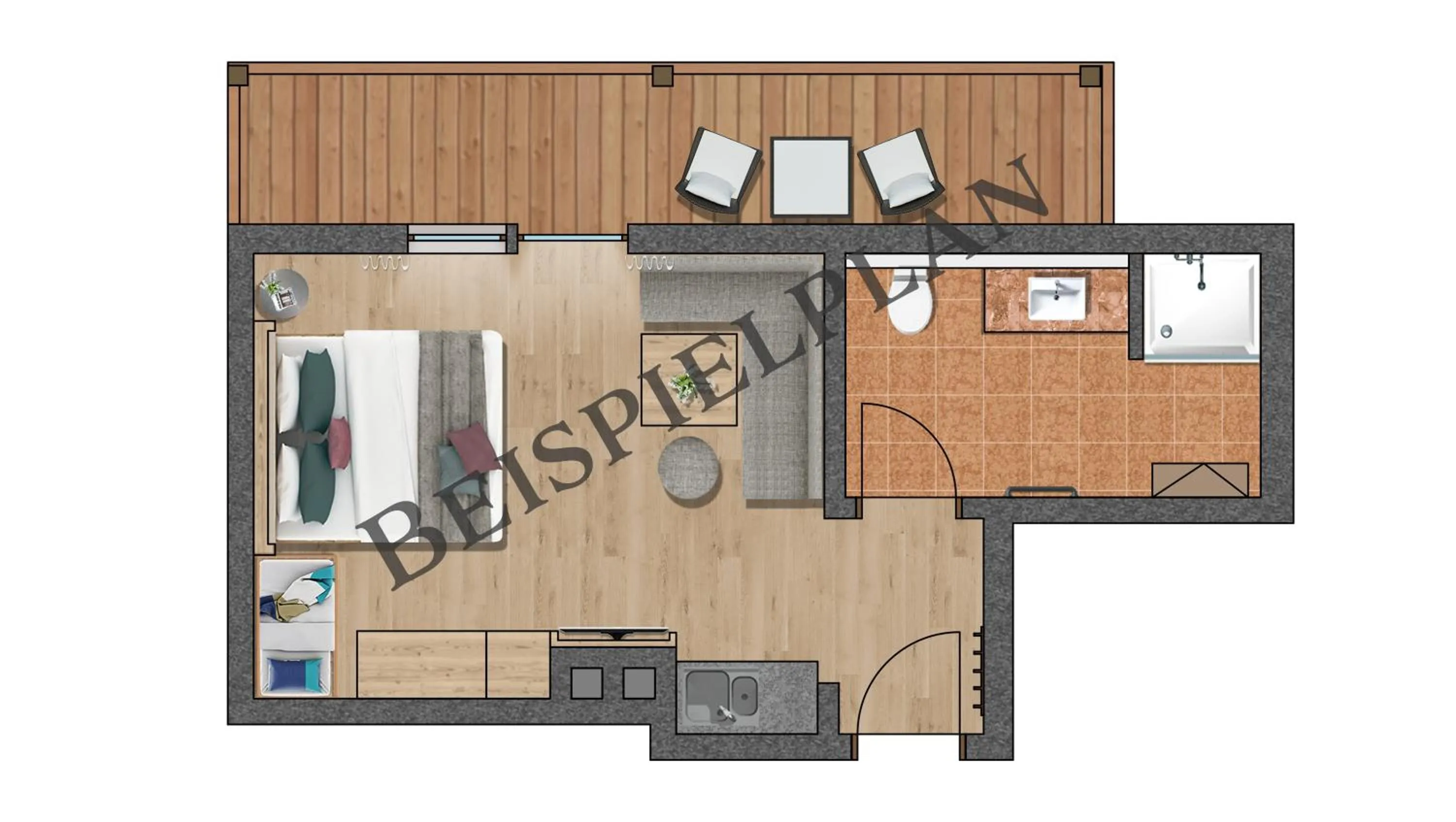 Photo of the whole room in Hotel Babymio