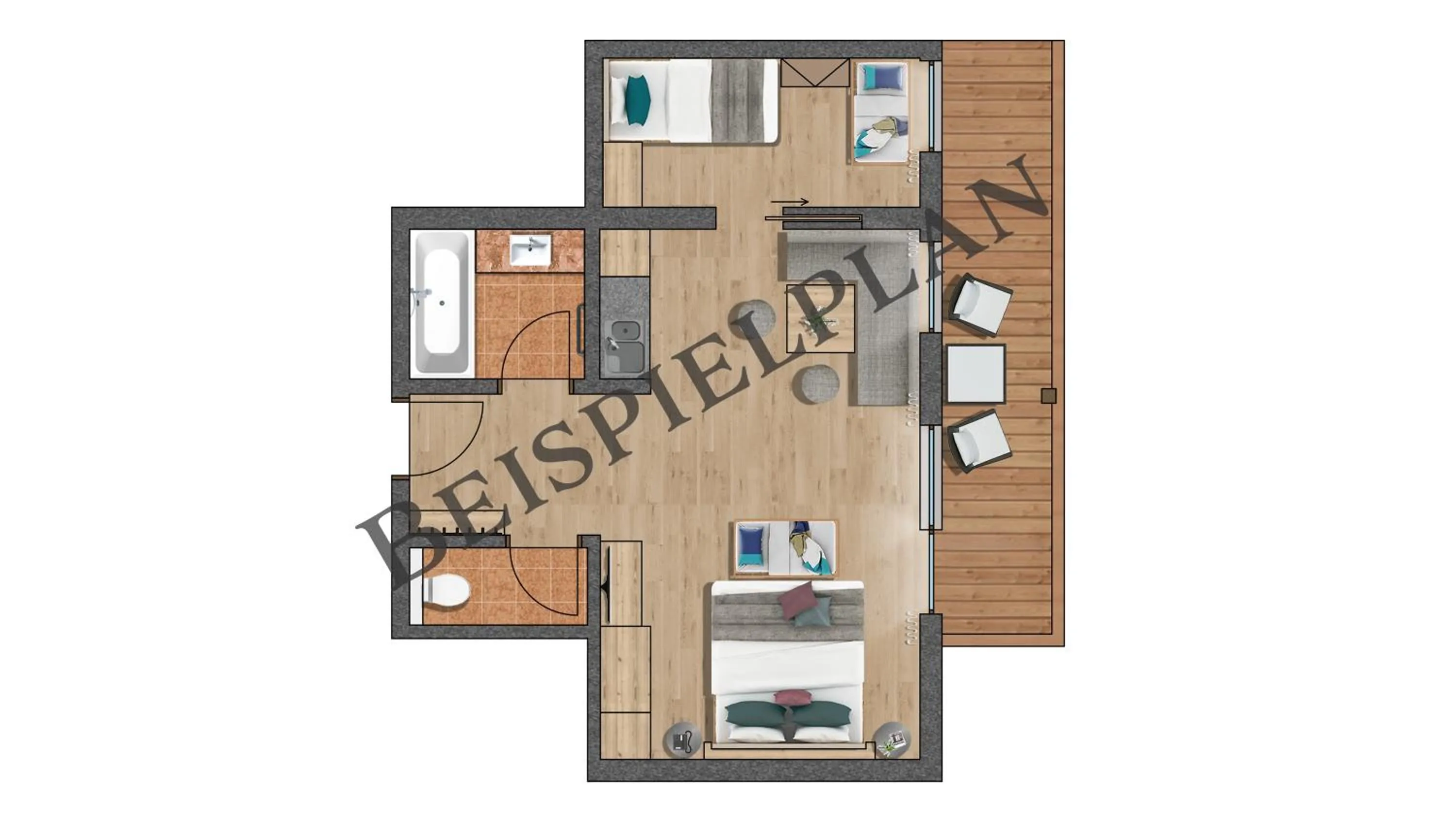 Photo of the whole room in Hotel Babymio