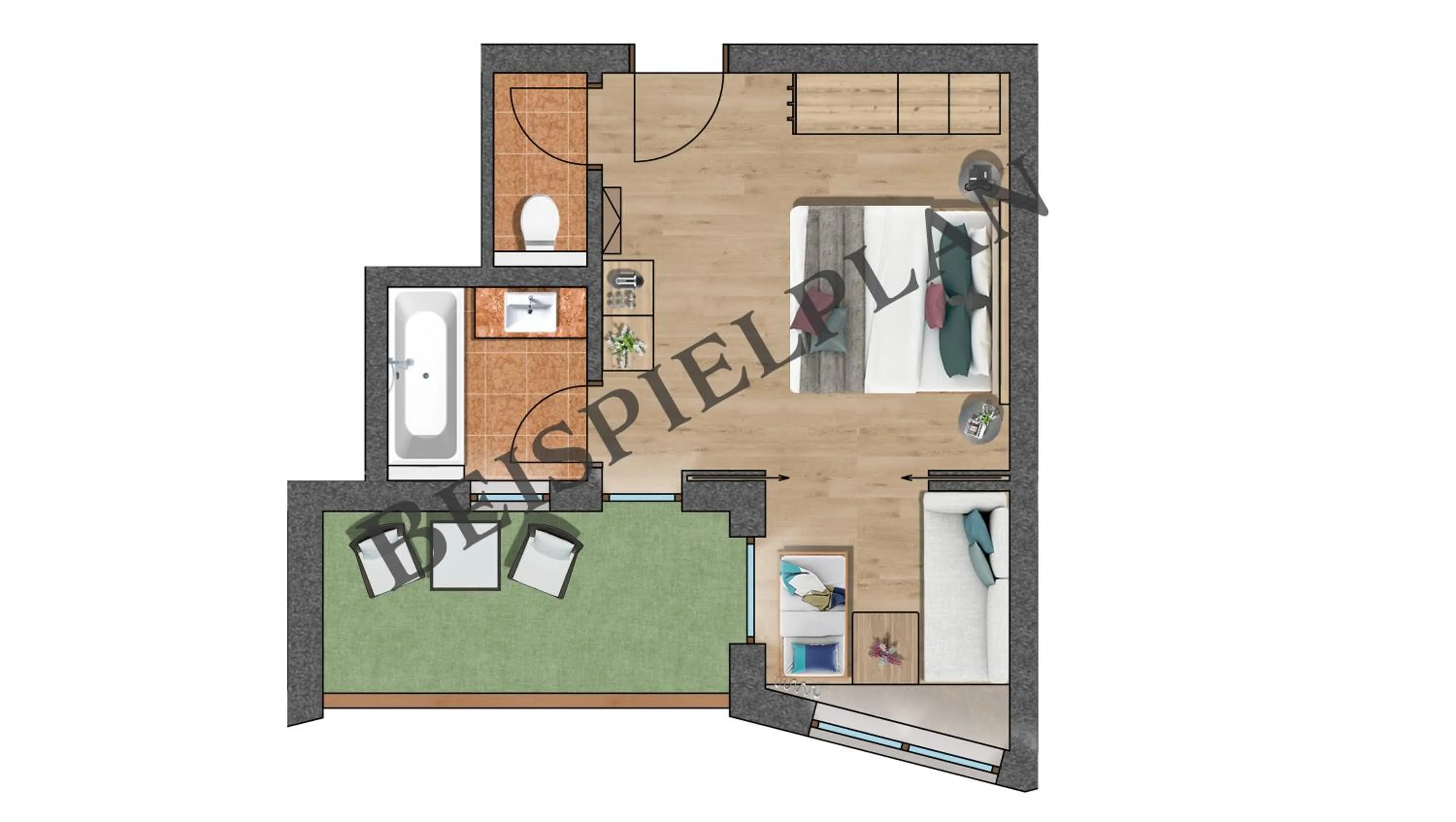 Photo of the whole room in Hotel Babymio