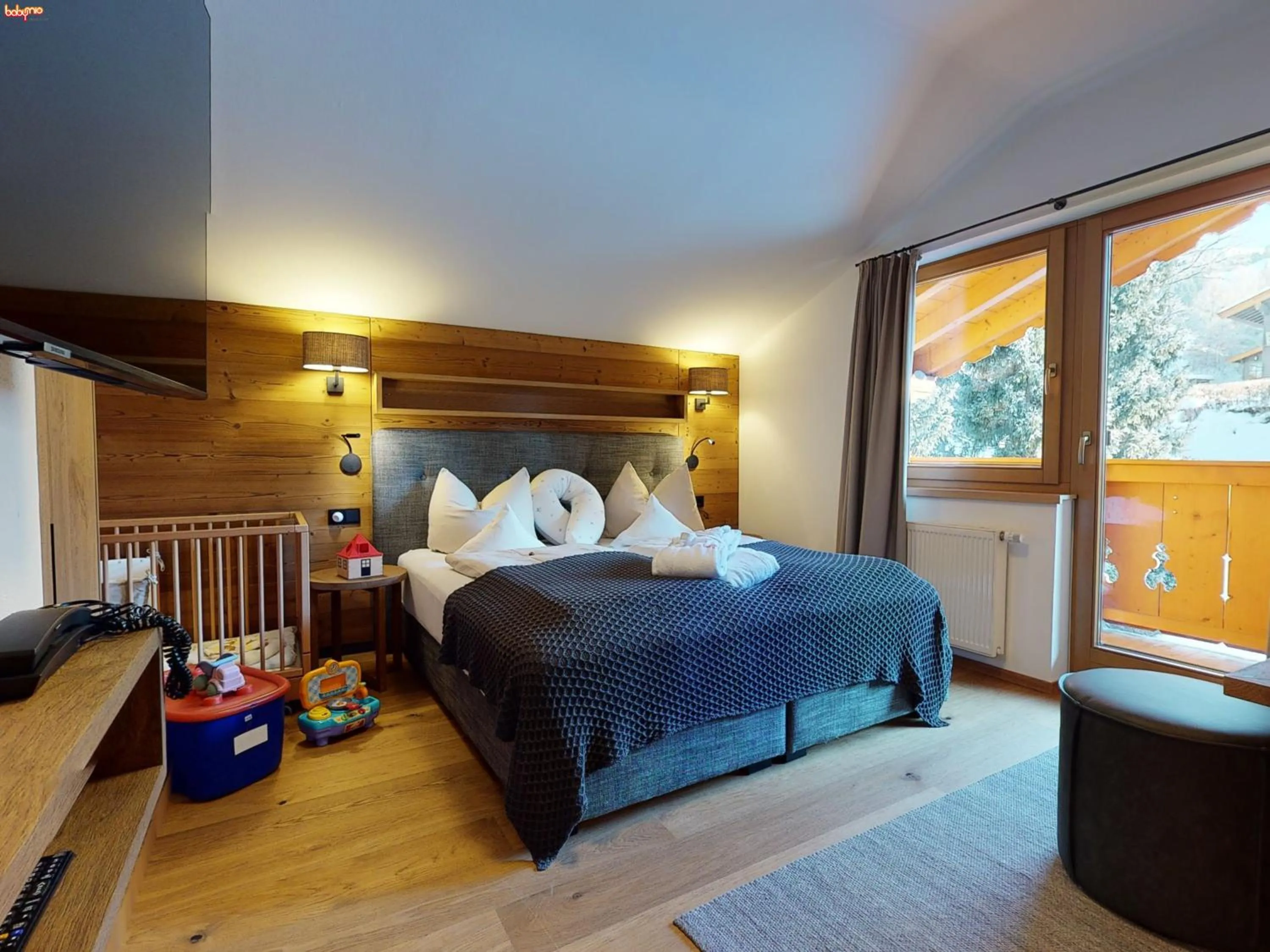 Bed in Hotel Babymio