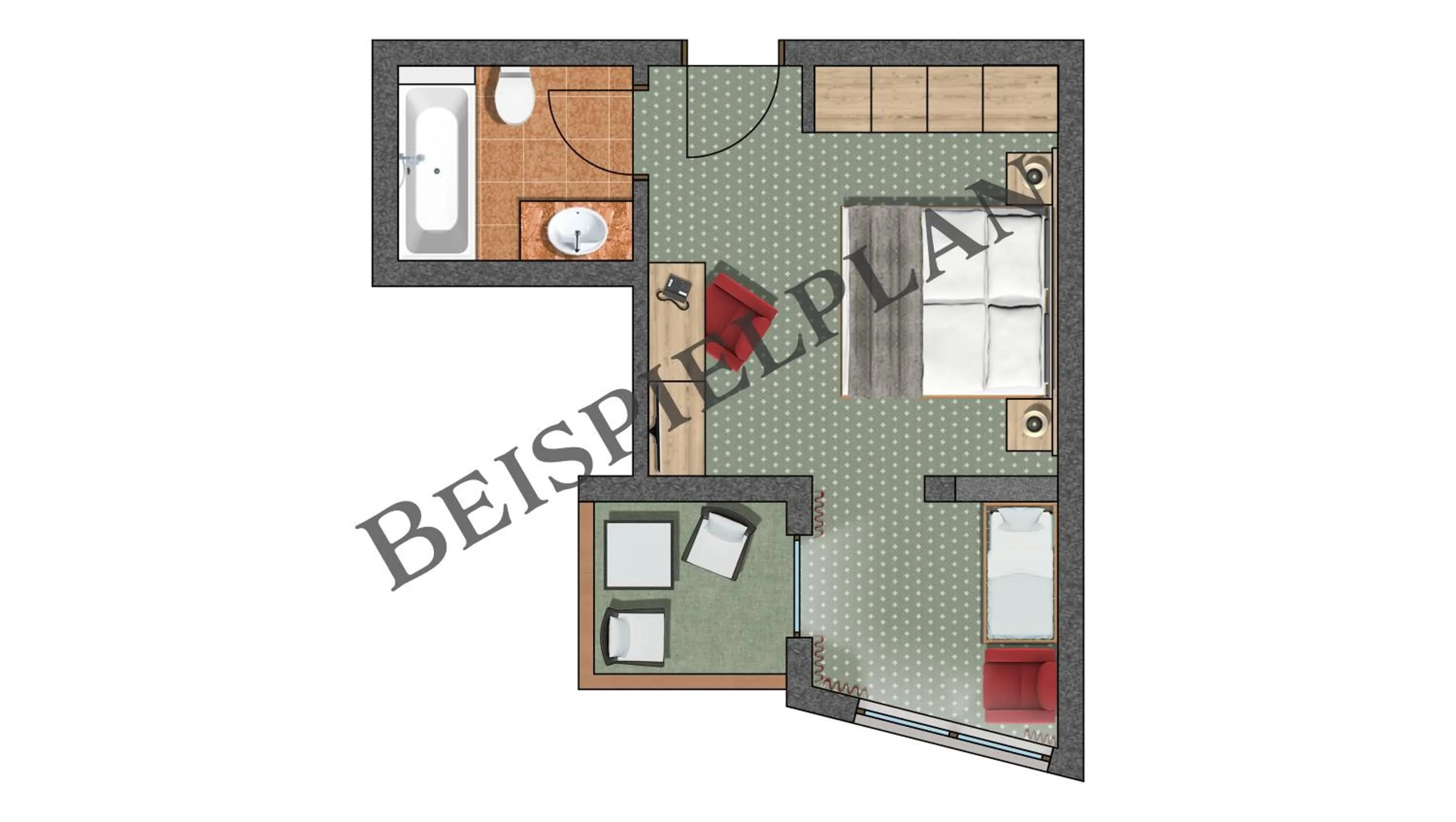 Photo of the whole room in Hotel Babymio