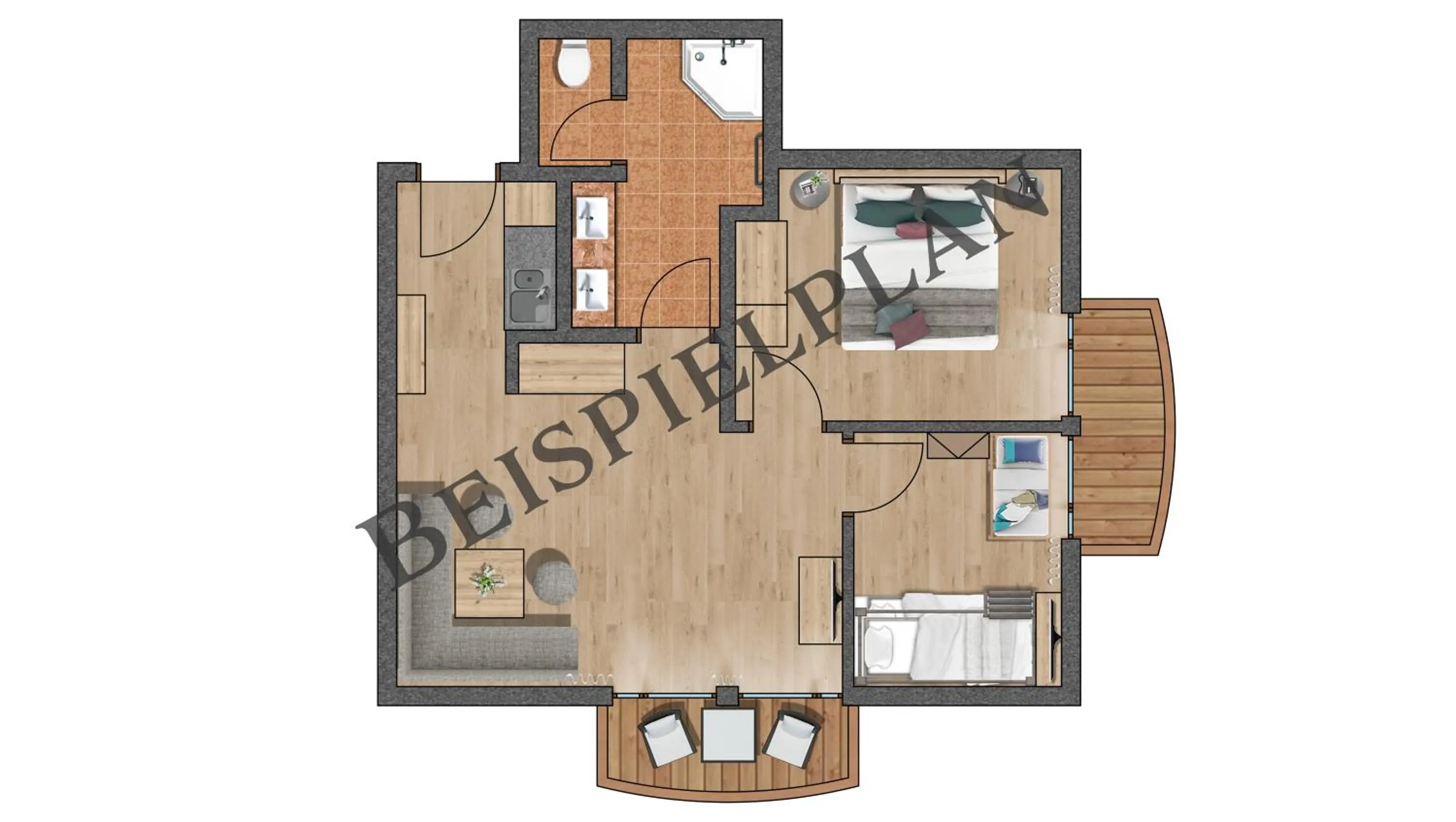 Photo of the whole room in Hotel Babymio