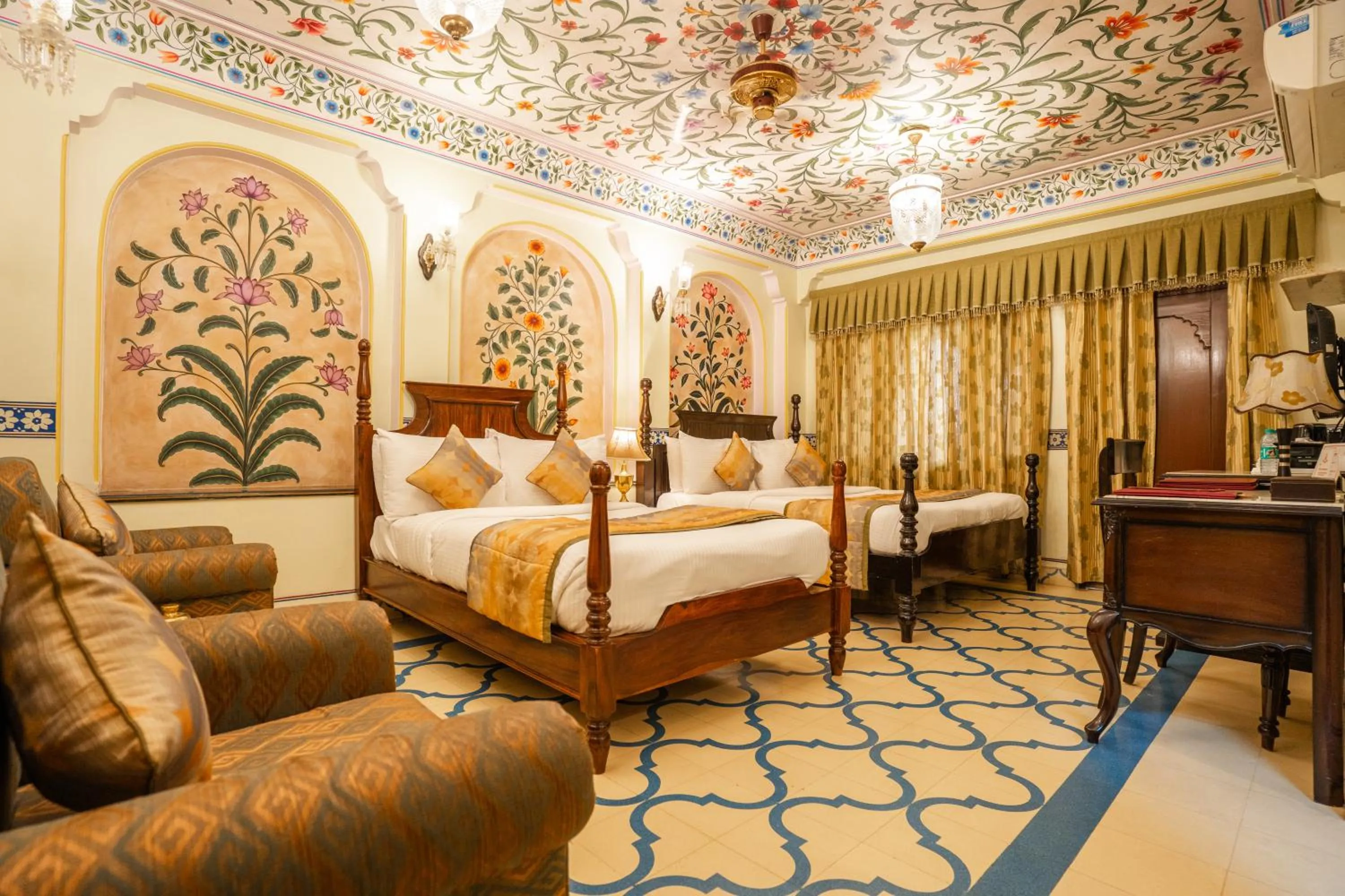 Bed in Umaid Bhawan - A Heritage Style Boutique Hotel