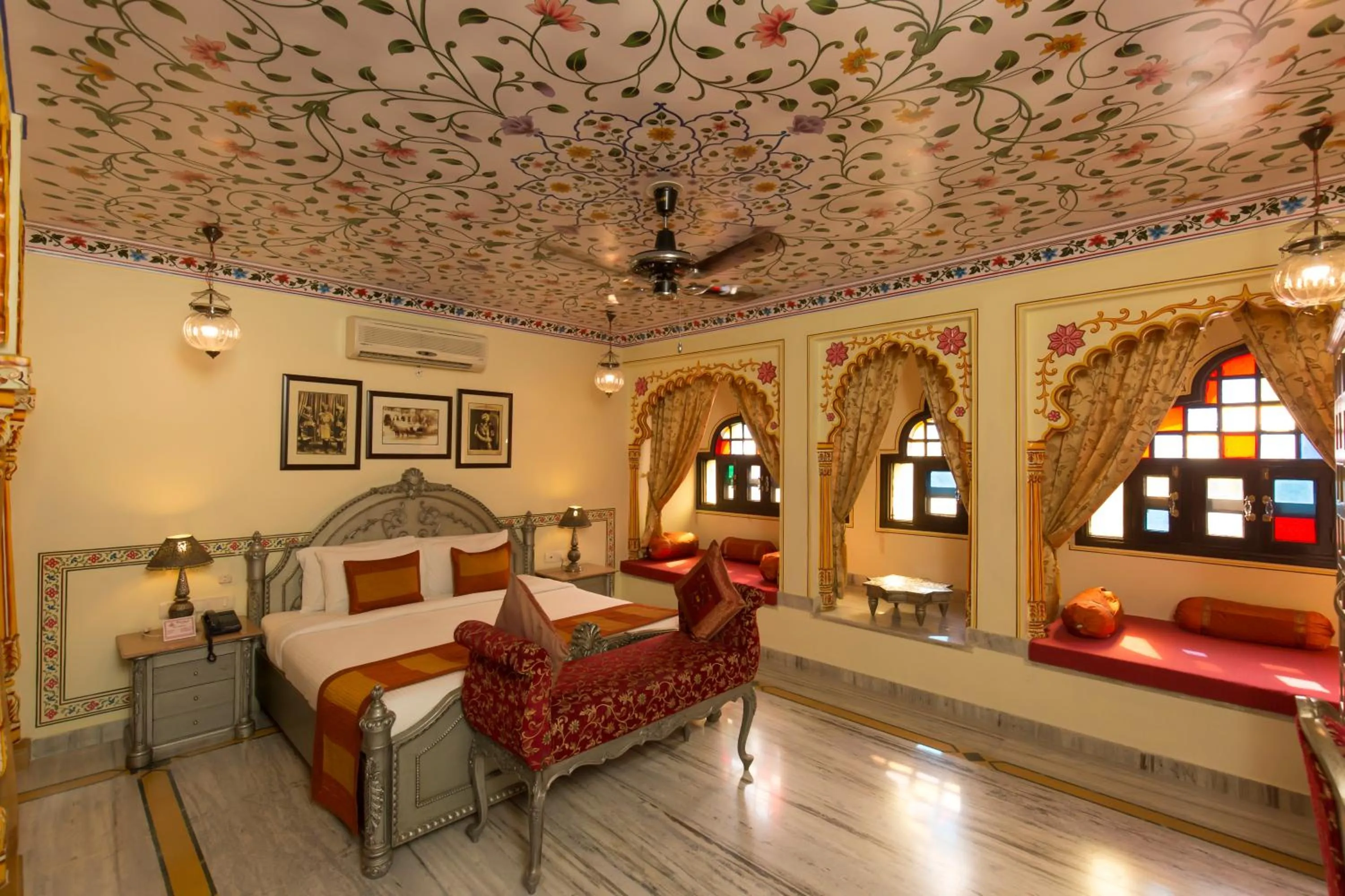 Photo of the whole room, Bed in Umaid Bhawan - A Heritage Style Boutique Hotel