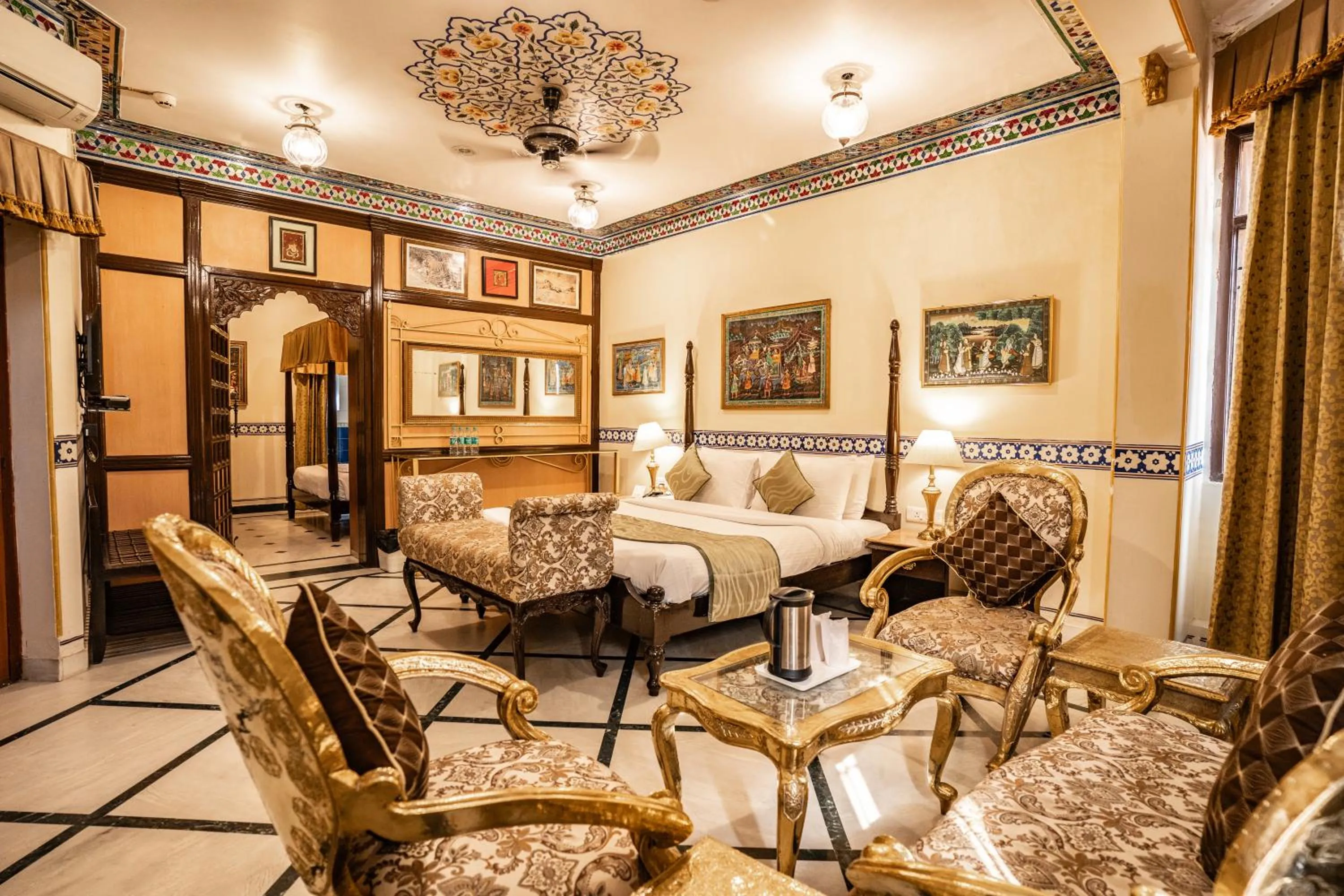 Bed in Umaid Bhawan - A Heritage Style Boutique Hotel