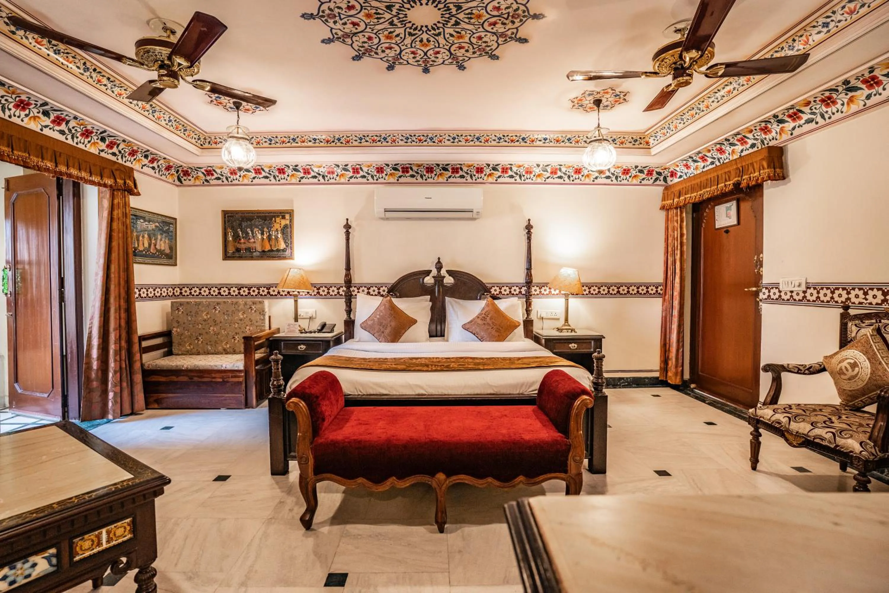 Bed in Umaid Bhawan - A Heritage Style Boutique Hotel