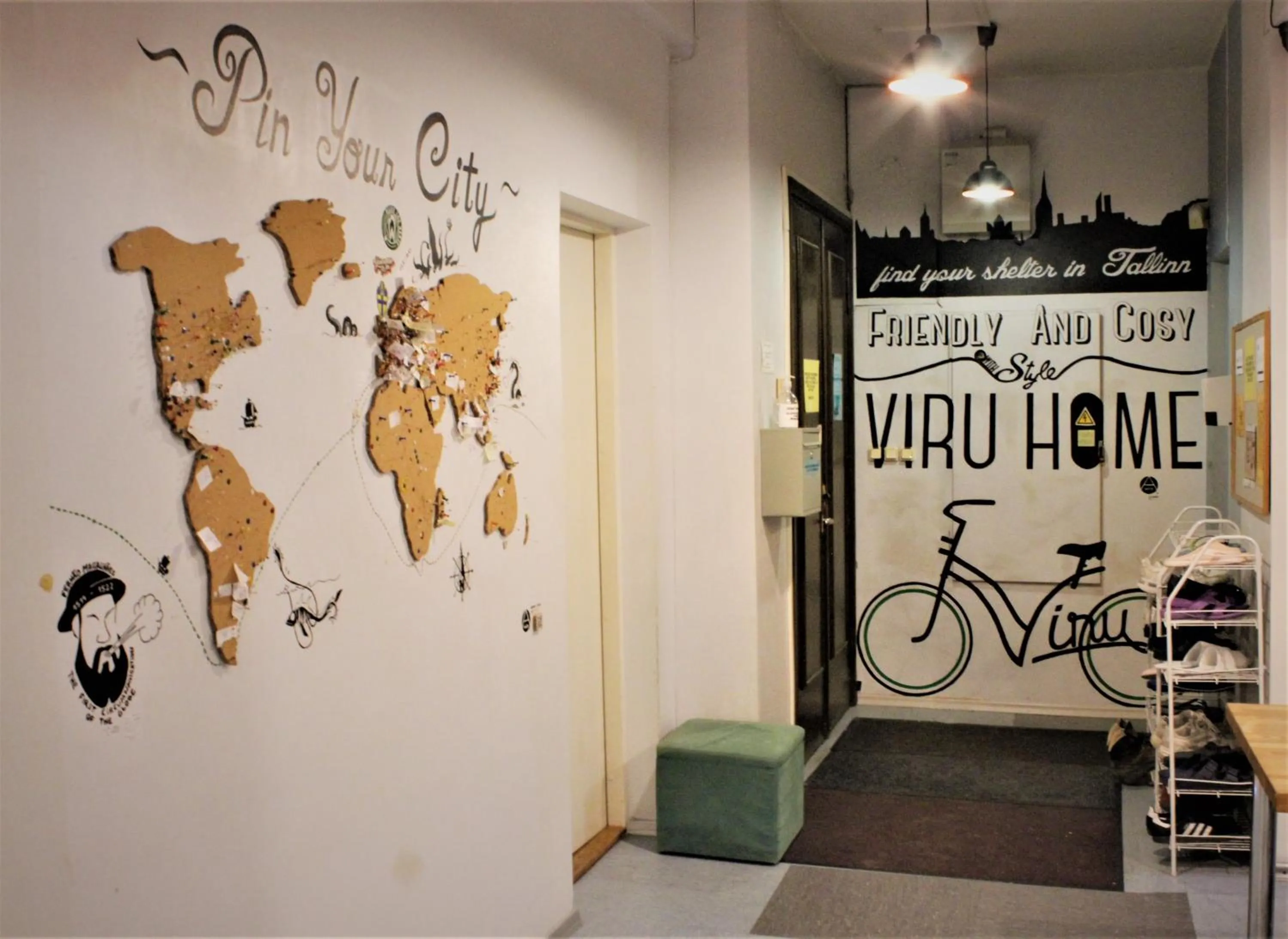 Text overlay in Viru Backpackers Hostel