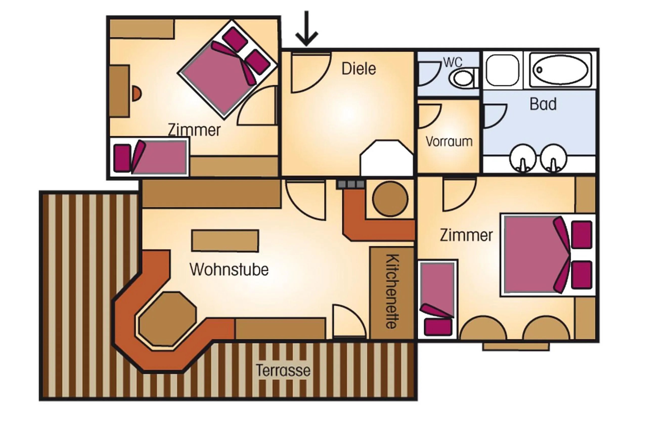 Photo of the whole room in Aktivhotel Waldhof