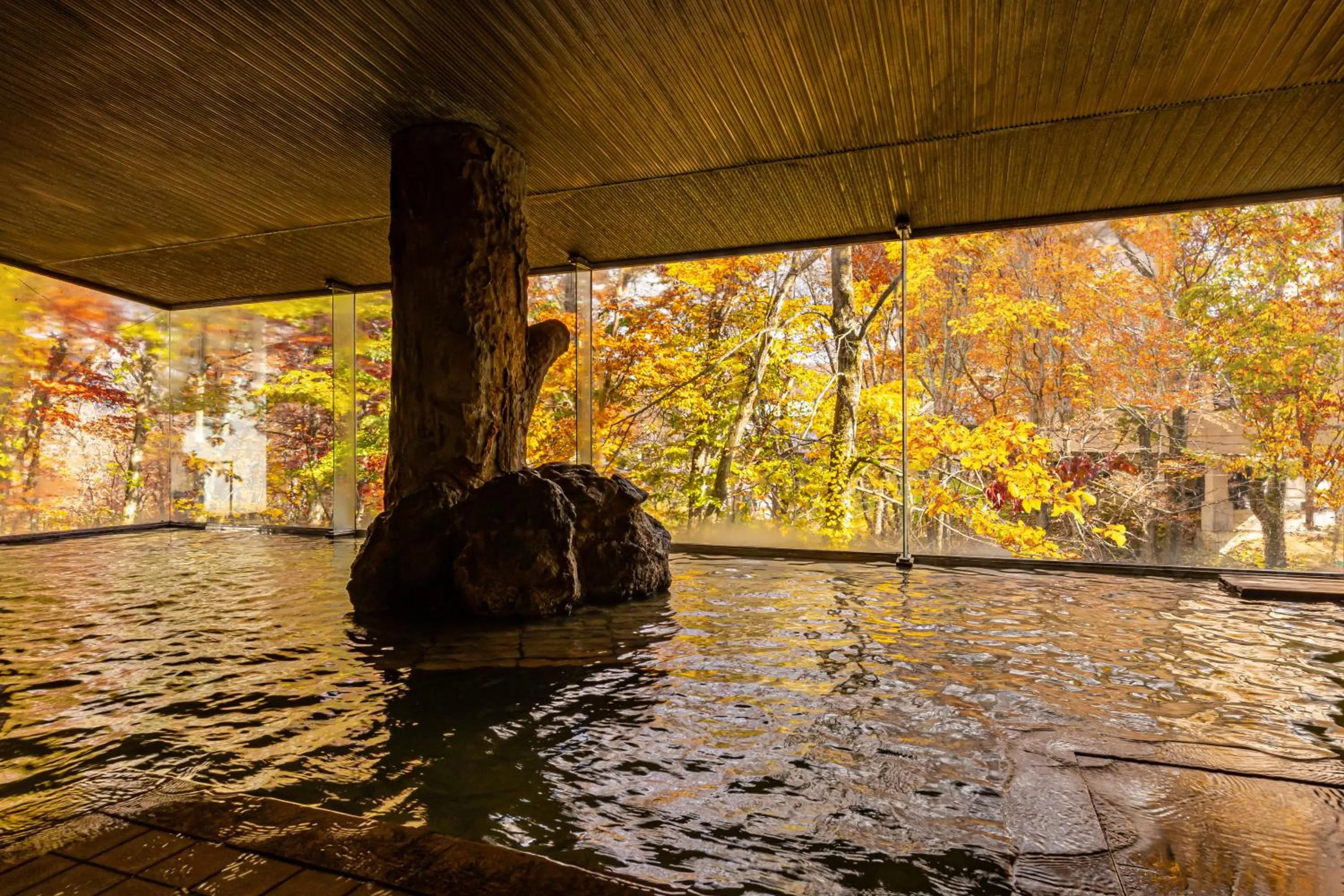 Hot Spring Bath in KAMENOI HOTEL Tazawako