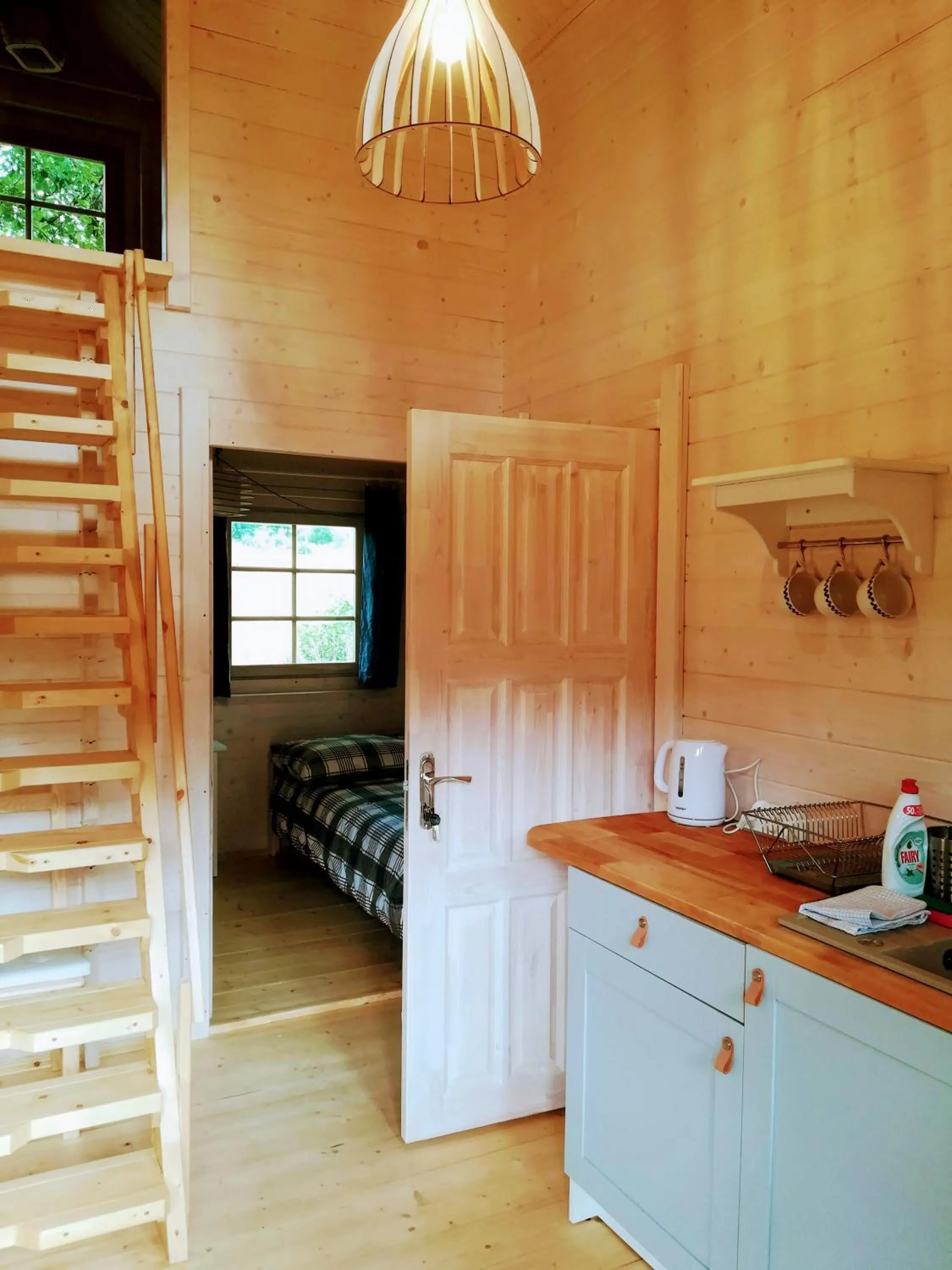 Kitchen or kitchenette, Bed in Osada Pstrąga