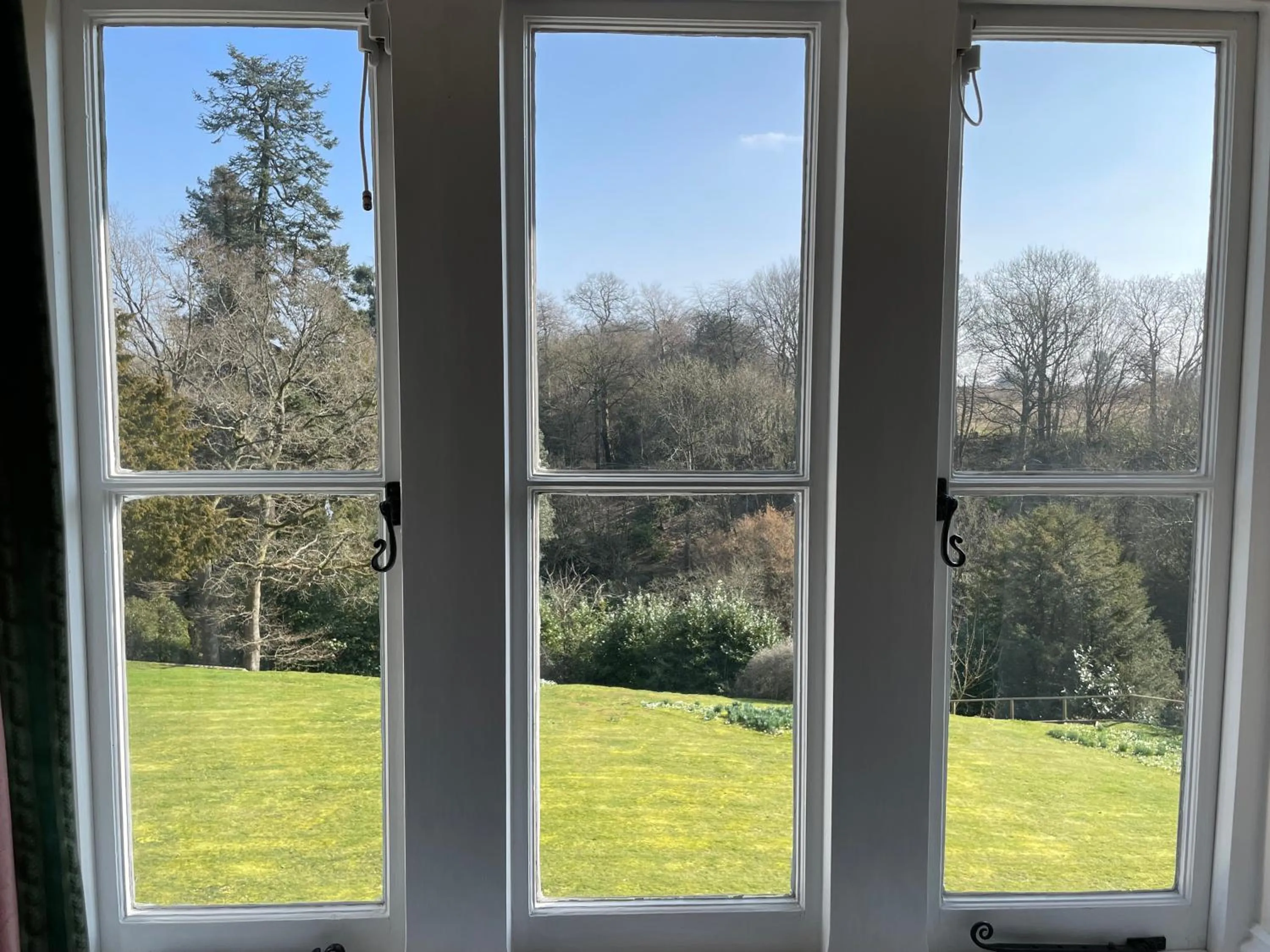 Garden view in Langrish House