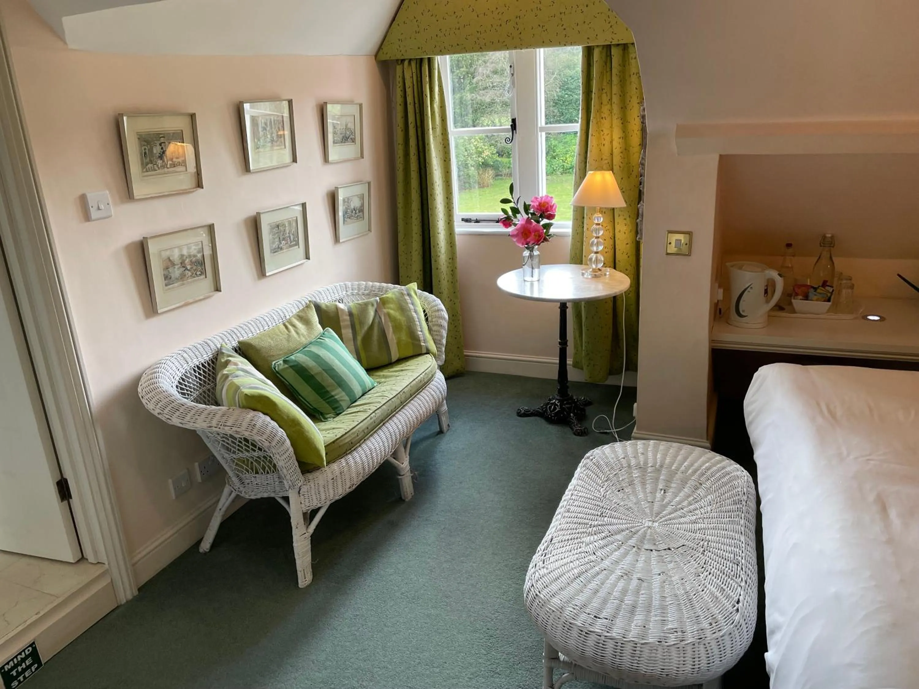 Seating area, Bed in Langrish House