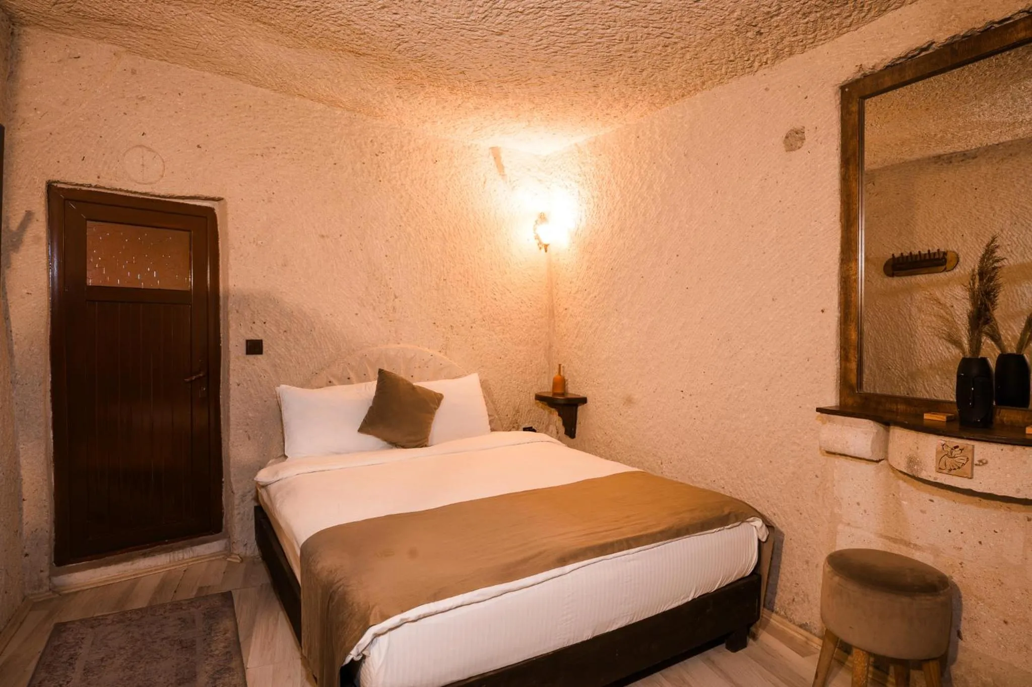 Bed in Mia Cappadocia Cave Hotel