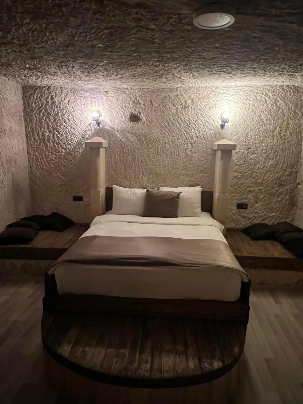 Bed in Mia Cappadocia Cave Hotel