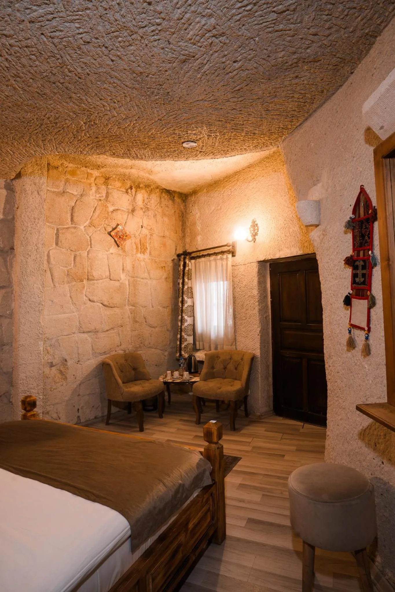 Bed in Mia Cappadocia Cave Hotel