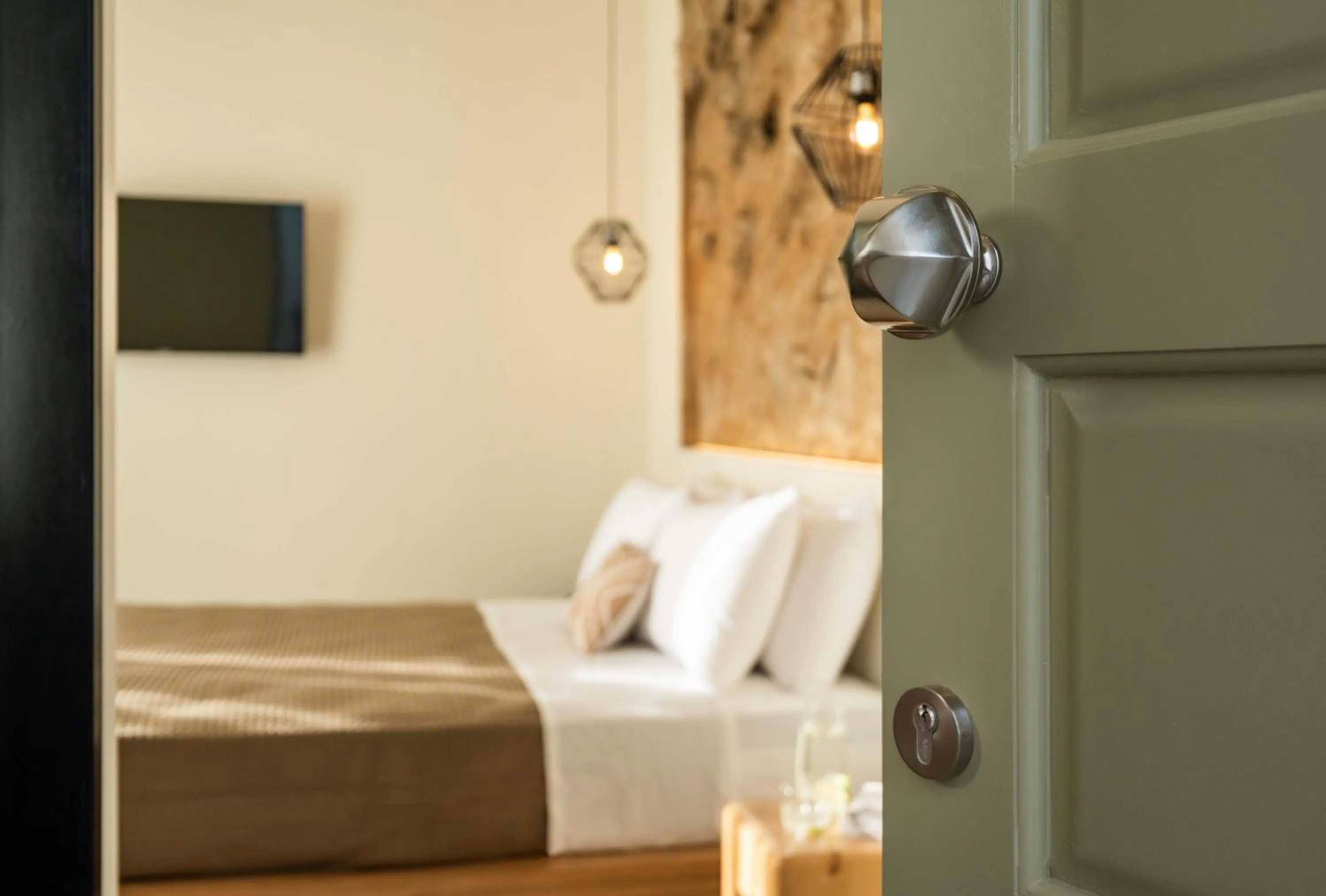 Bed in Philosophy of Mykonos Boutique Hotel