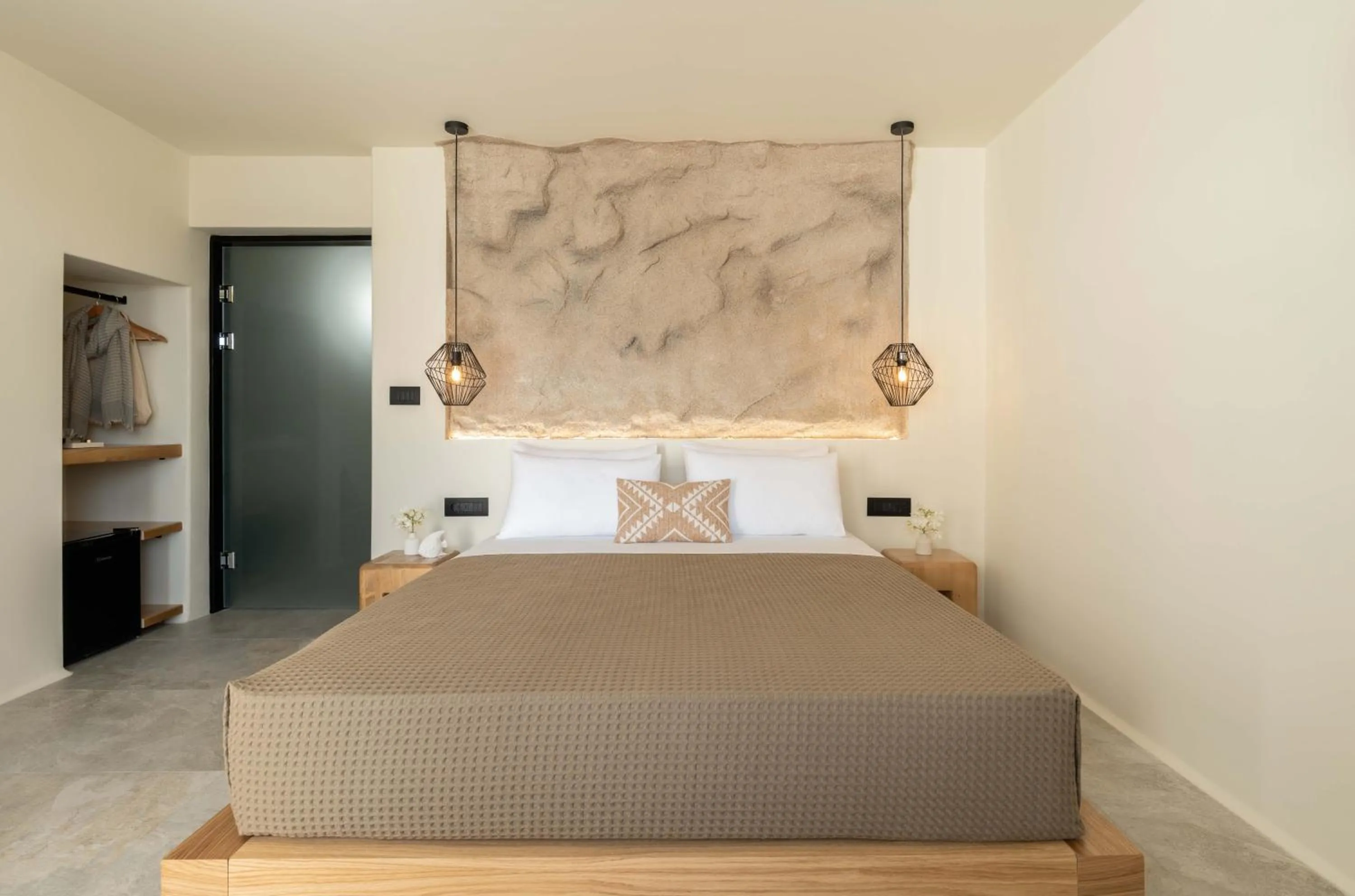 Bedroom, Bed in Philosophy of Mykonos Boutique Hotel
