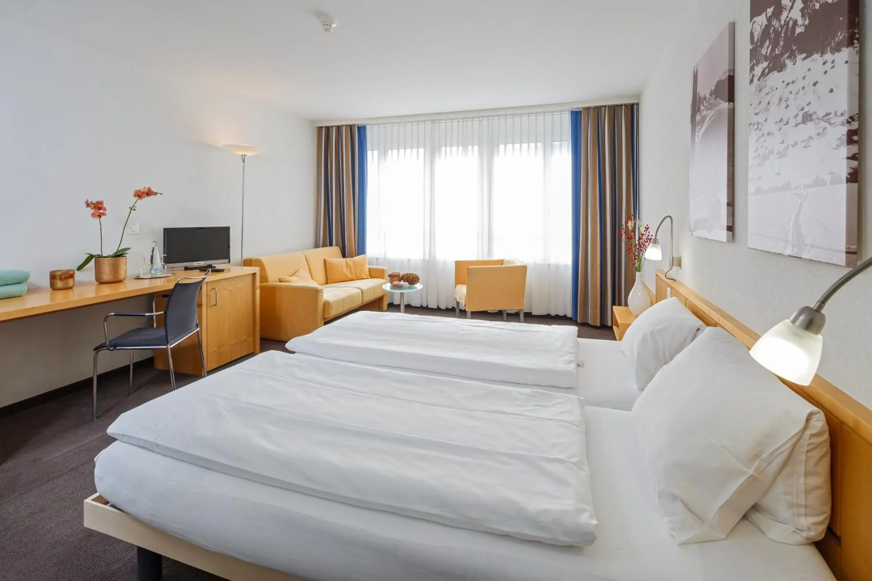 Double Room with Mountain View in Hotel Hirschen Wildhaus Double Room with Mountain View in Hotel Hirschen Wildhaus