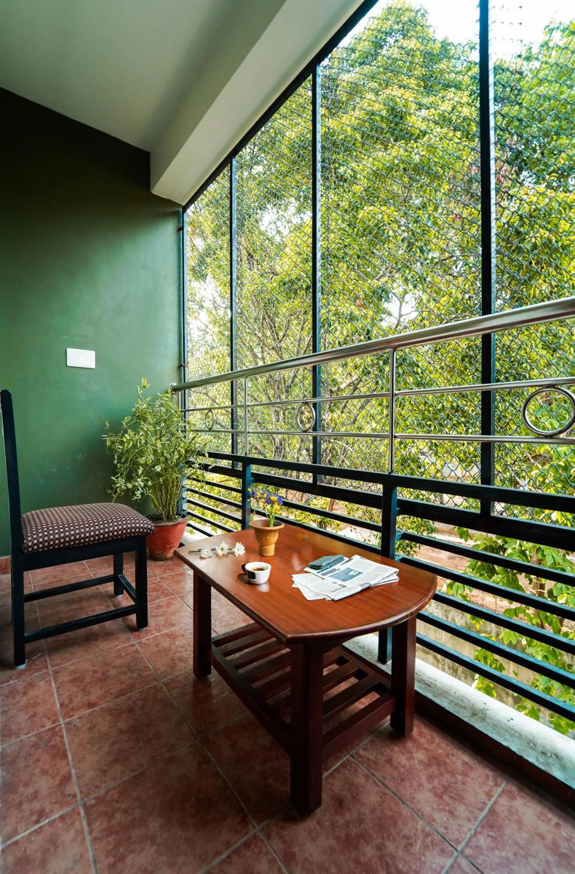 Balcony/Terrace in HOTEL THIRD EYE by RAMANA TOWERS