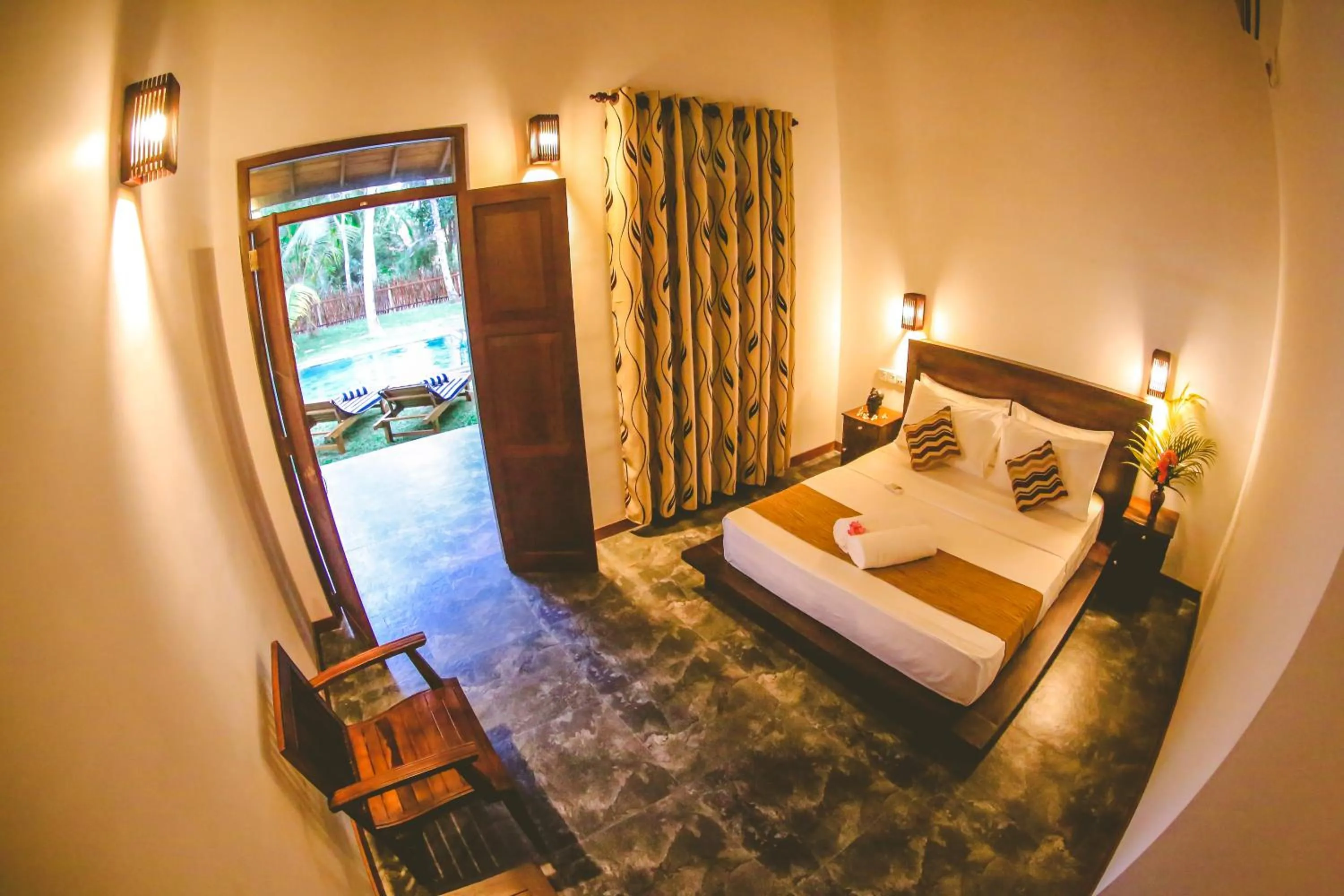 Bedroom, Bed in Villa Hiriketiya