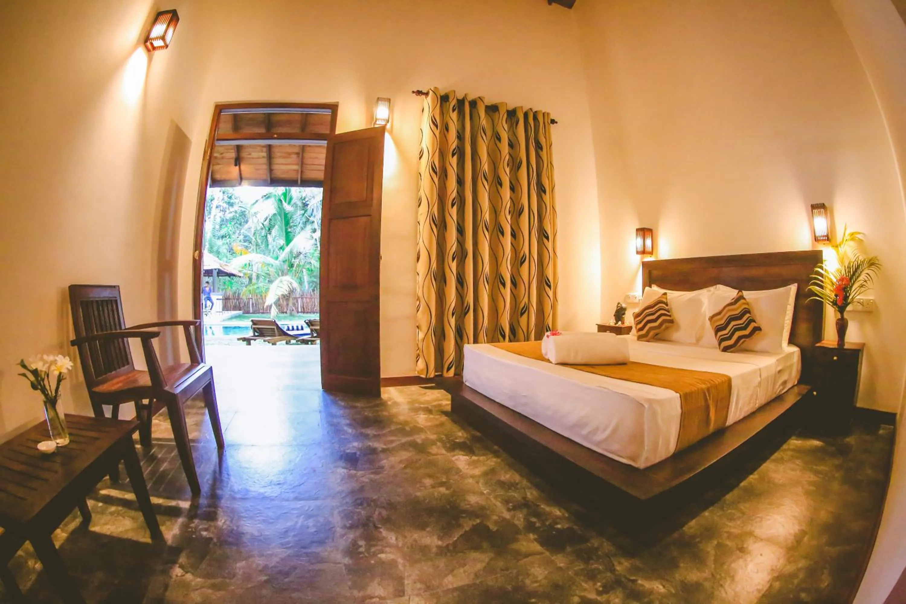 Bedroom, Bed in Villa Hiriketiya