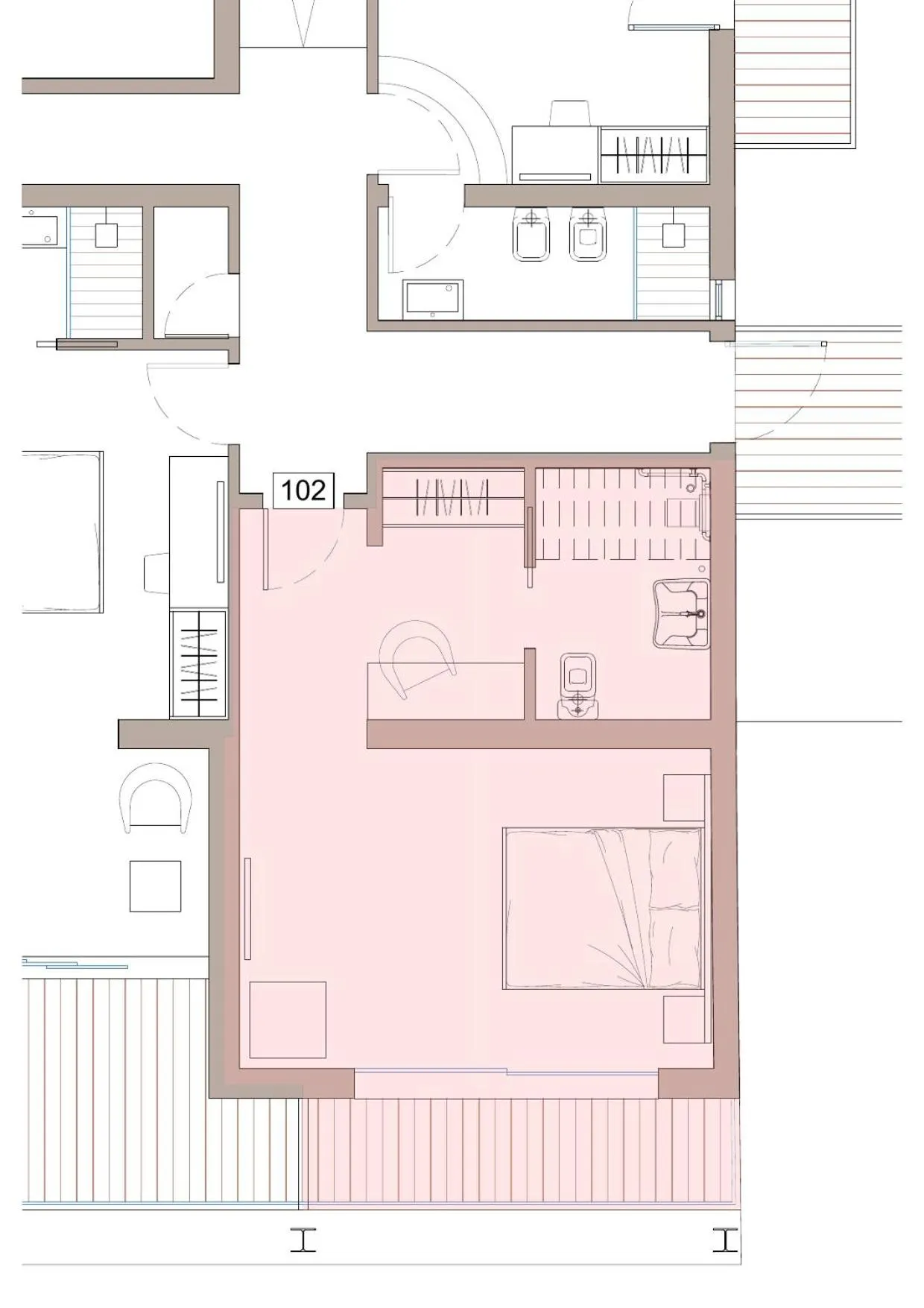 Floor plan in Hotel Al ponte