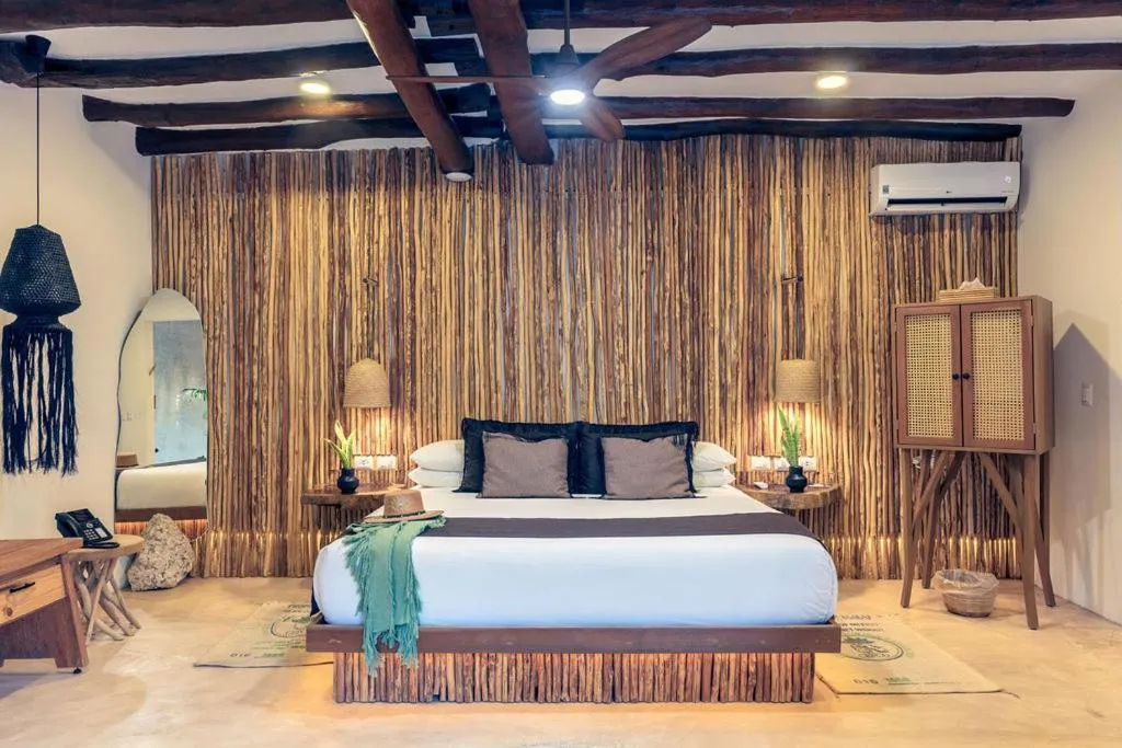 Bed in Hotel Villas Flamingos