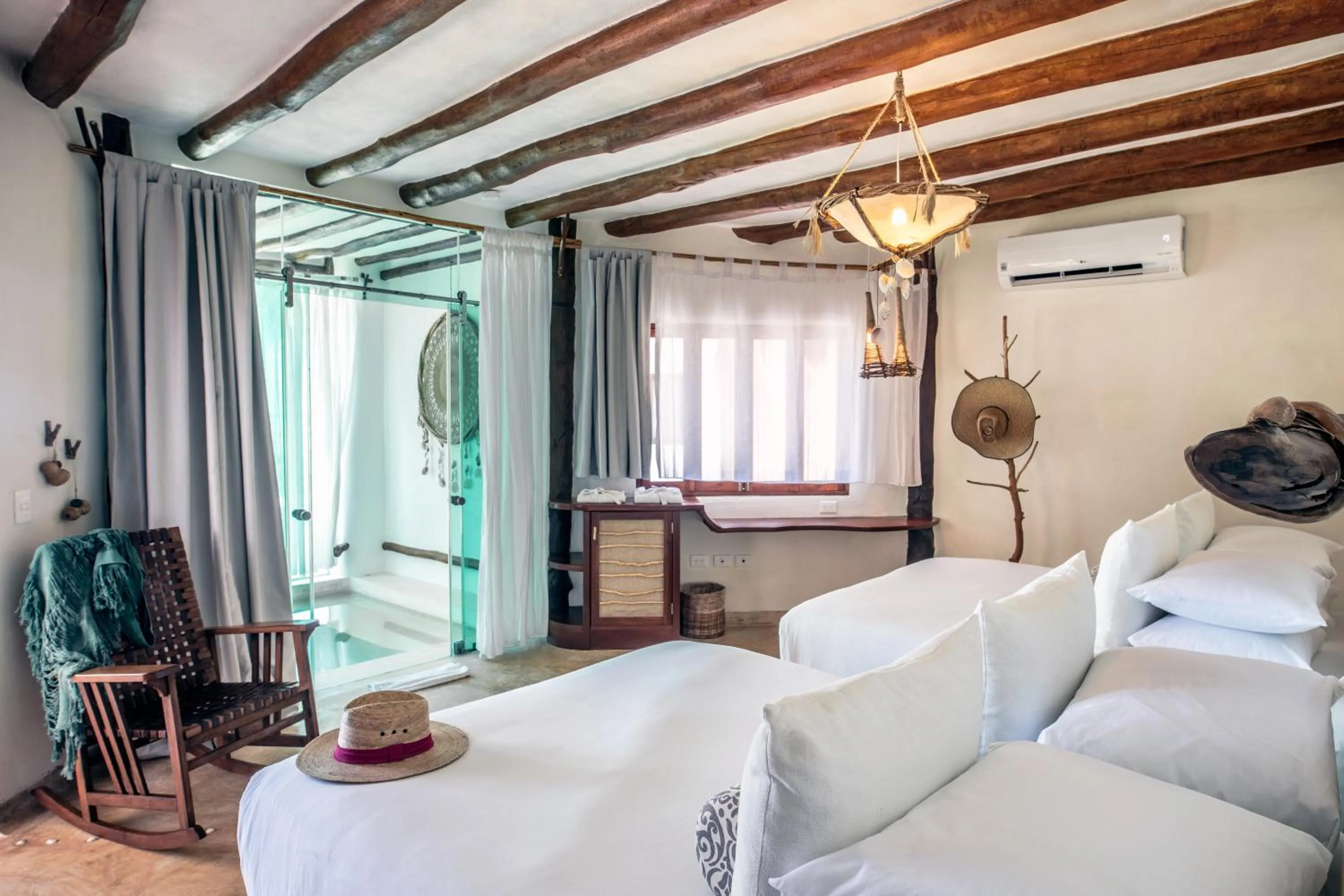 Bedroom, Bed in Hotel Villas Flamingos