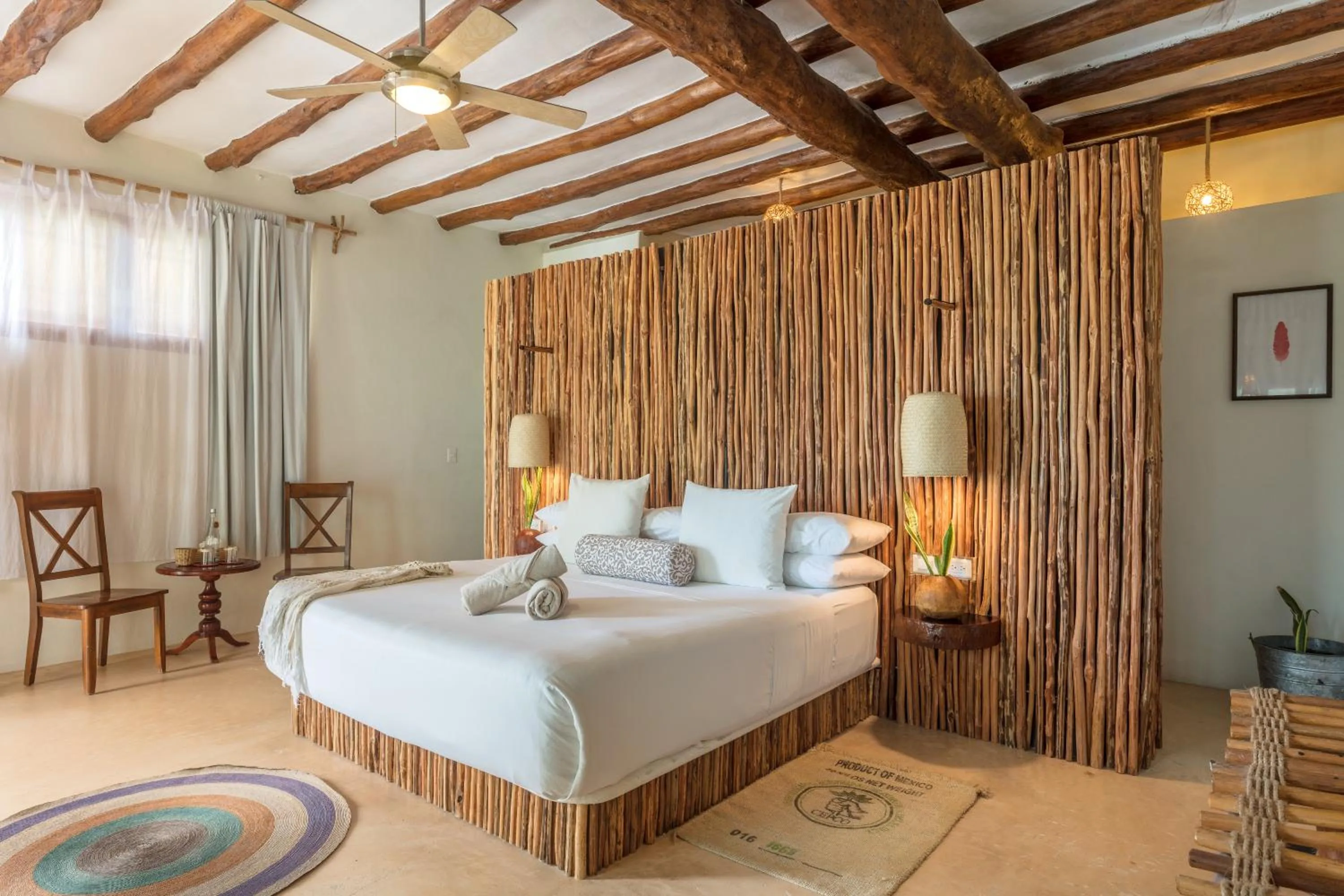 Bed in Hotel Villas Flamingos