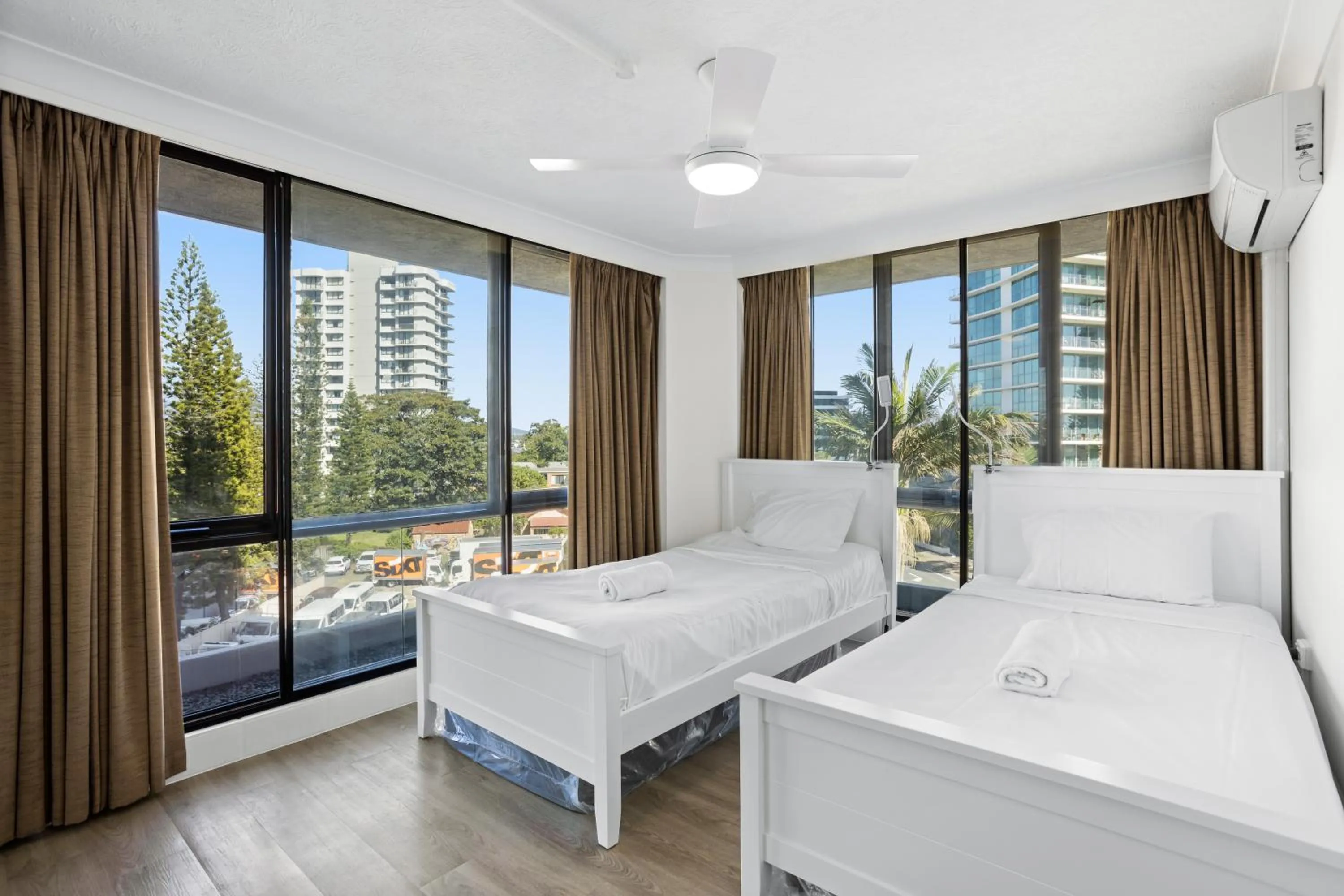 View (from property/room), Bed in Genesis Apartments by Gold Coast Premium