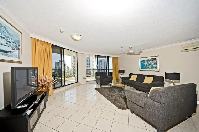 Living room in Genesis Apartments by Gold Coast Premium