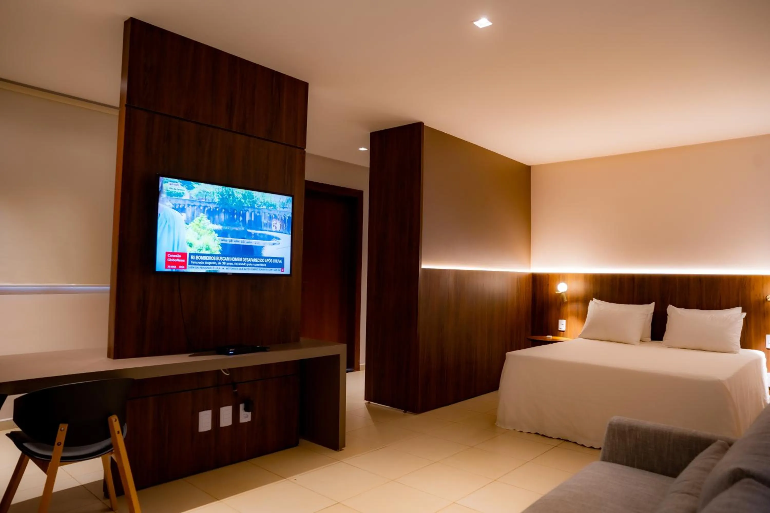 Bed in Hotel Santos Dumont