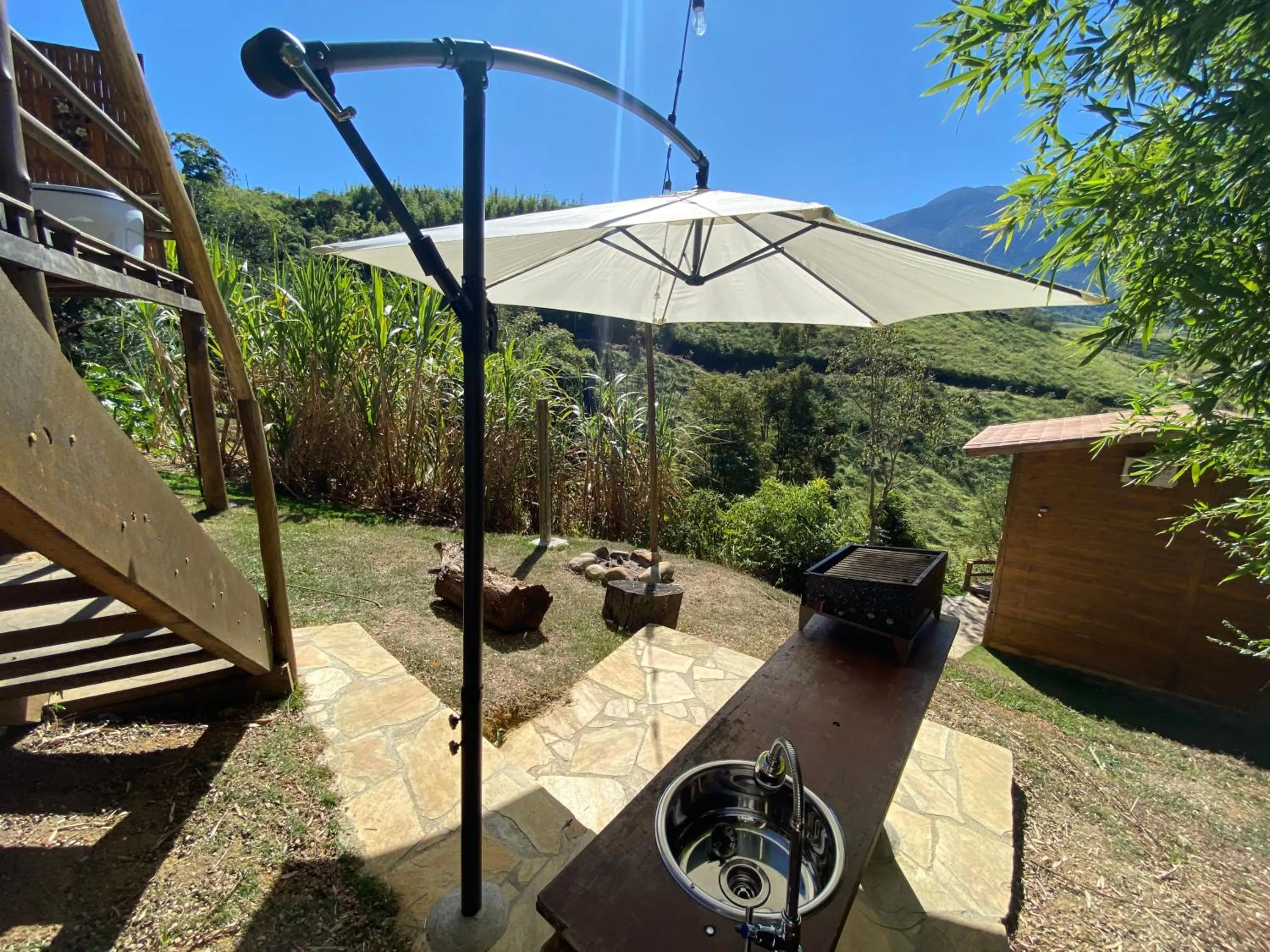 BBQ facilities in Pousada Sitio Barreirinha