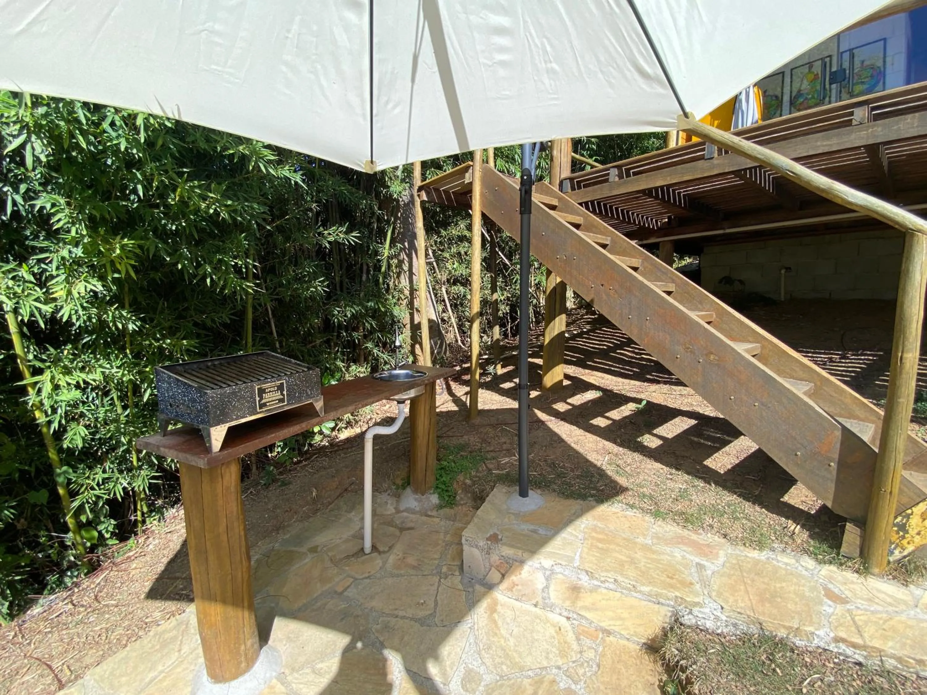 BBQ facilities in Pousada Sitio Barreirinha