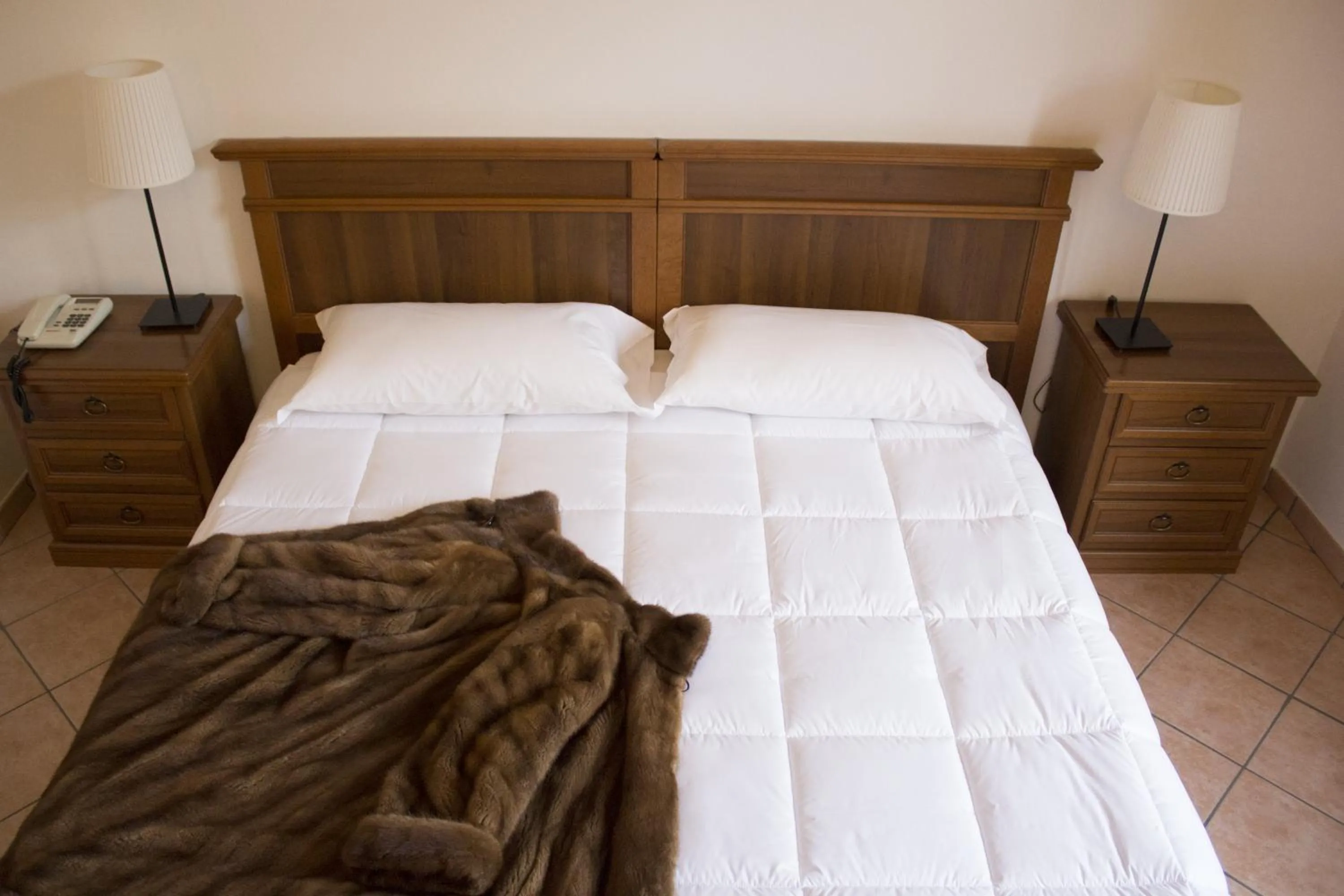 Bed in Hotel Portici