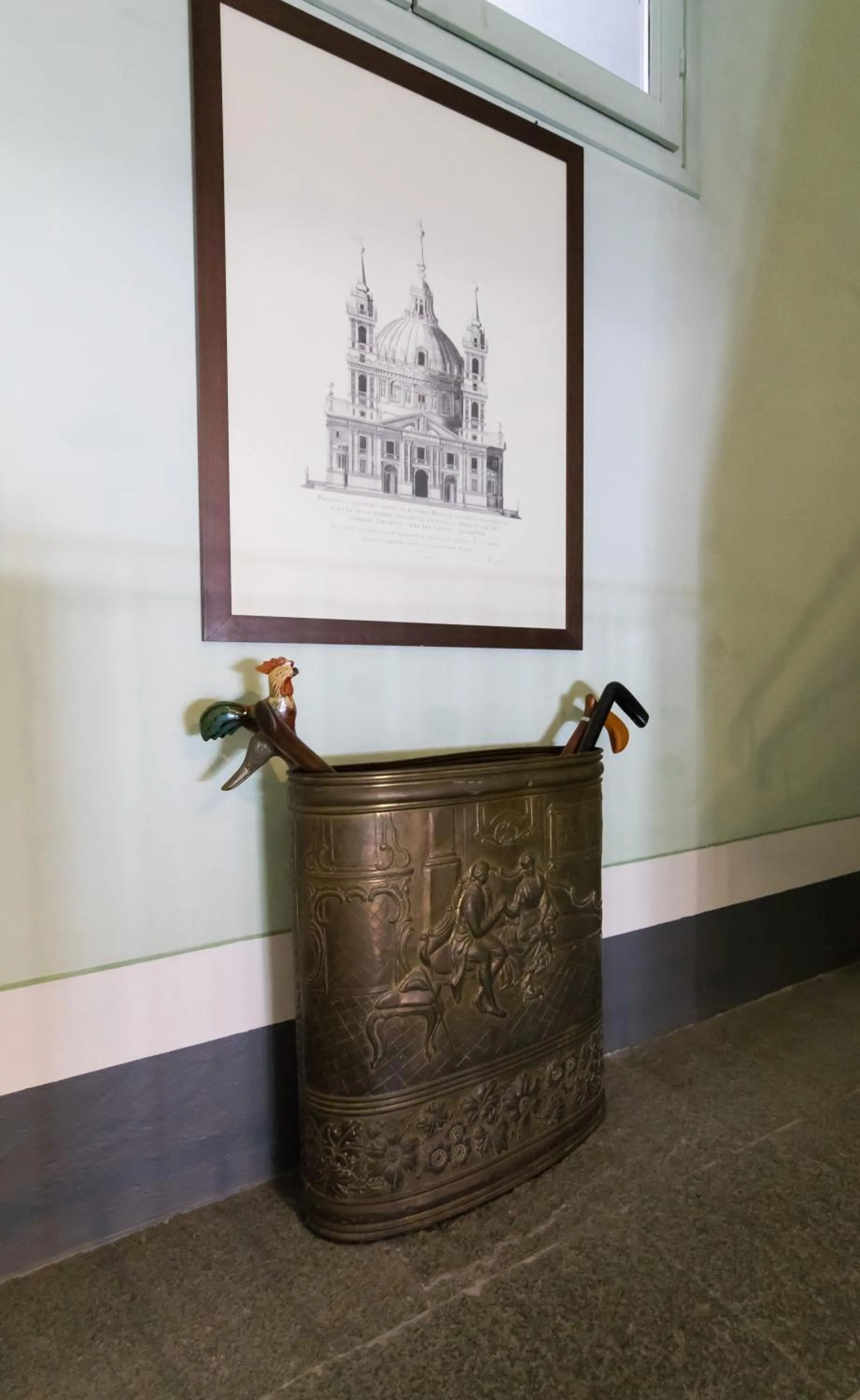 Decorative detail in Hotel Portici