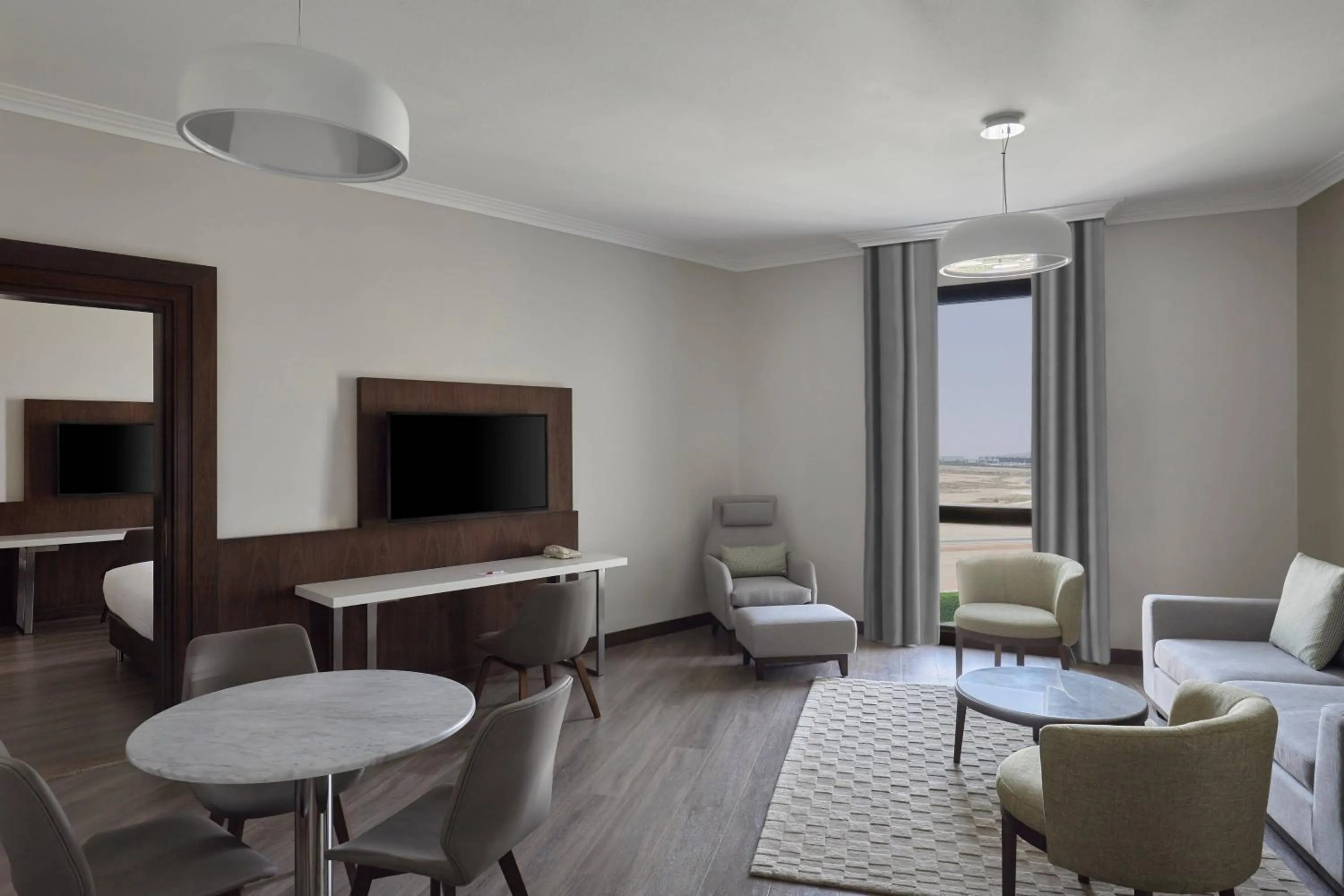 Living room in Riyadh Airport Marriott Hotel