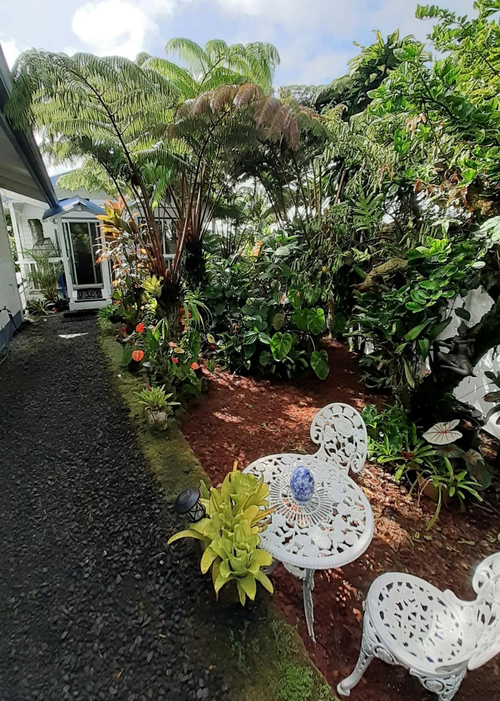 Garden in Paradise Cottage at Anthurium Hale