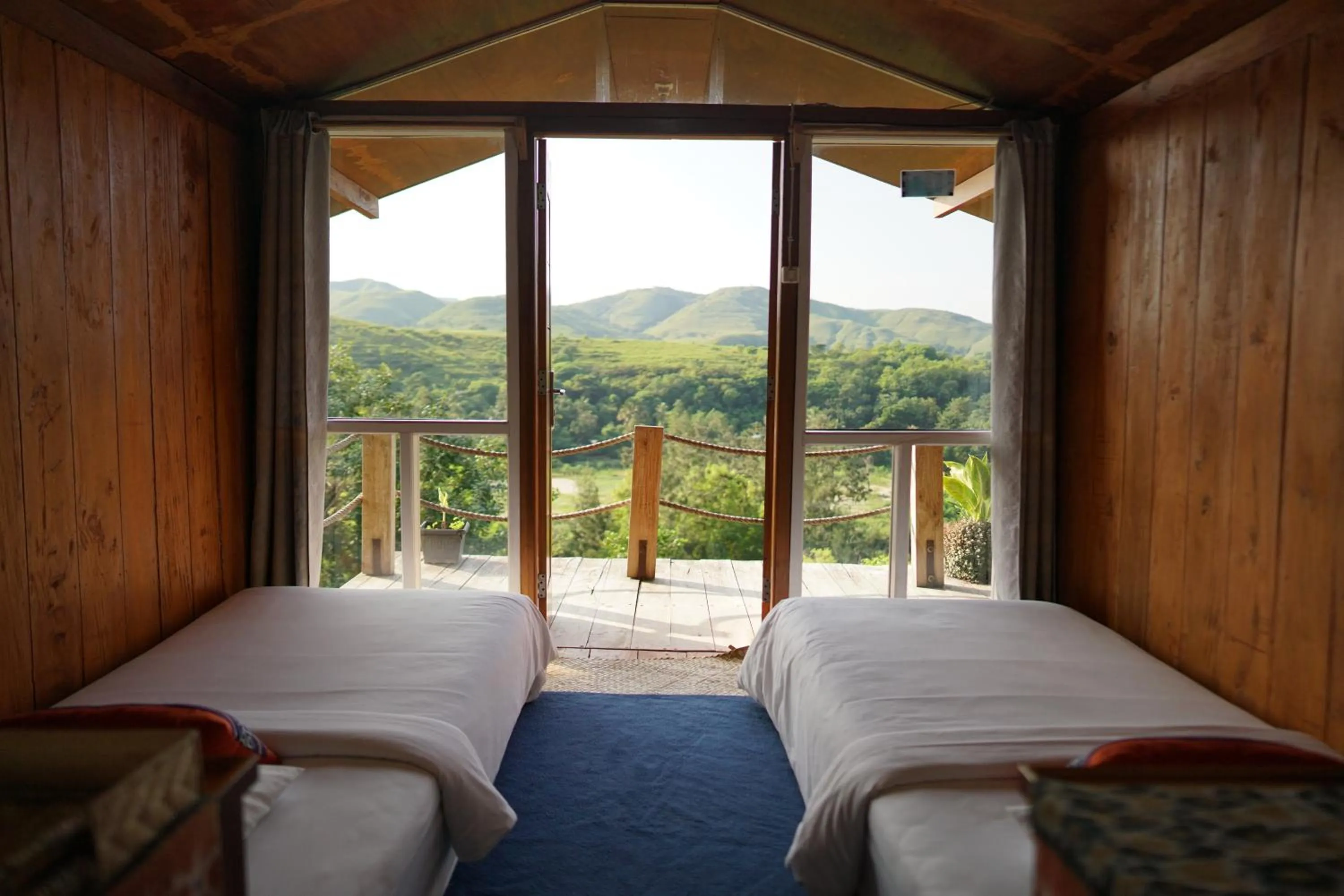 Bed in Morinda Villa and Resto