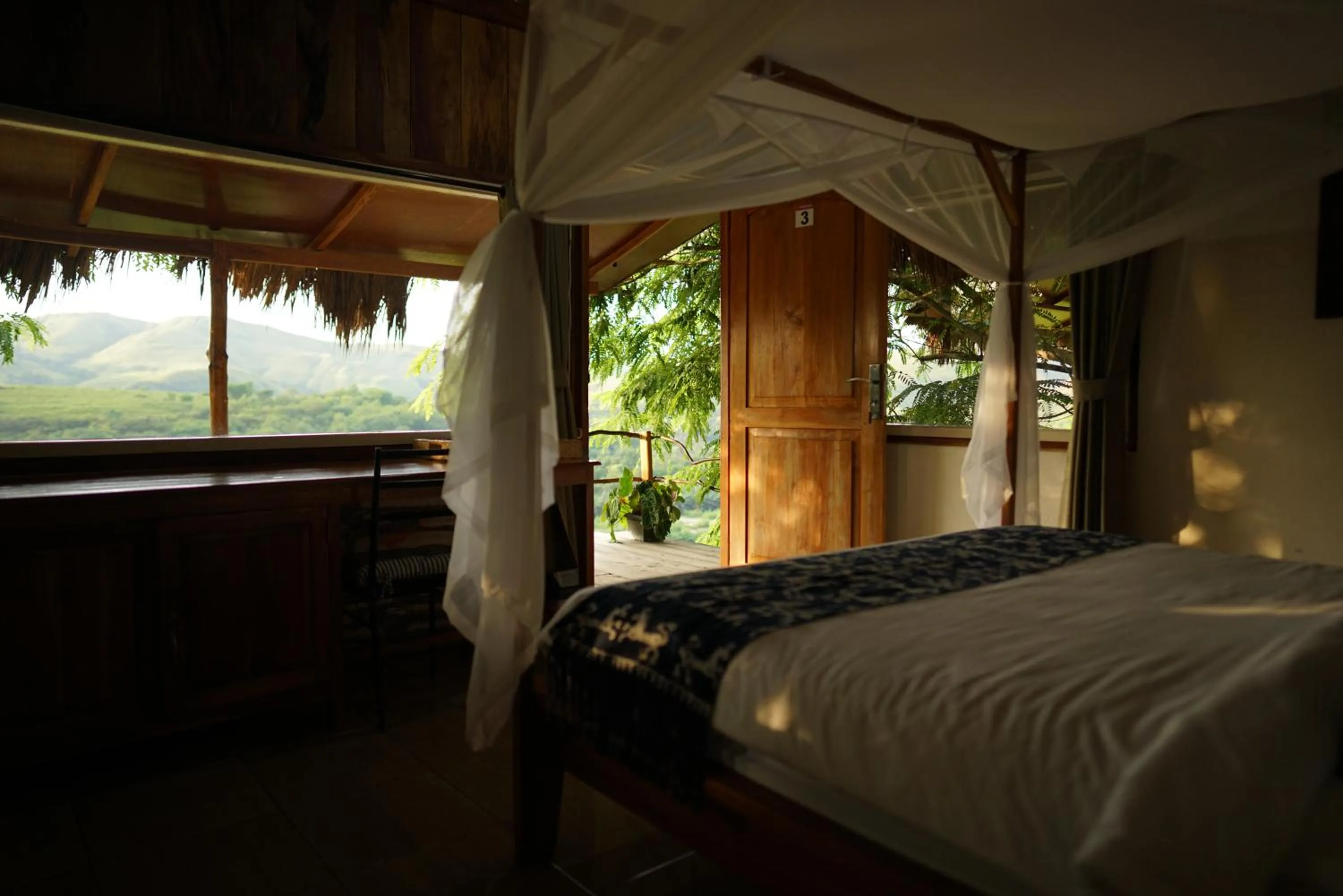 Bed in Morinda Villa and Resto