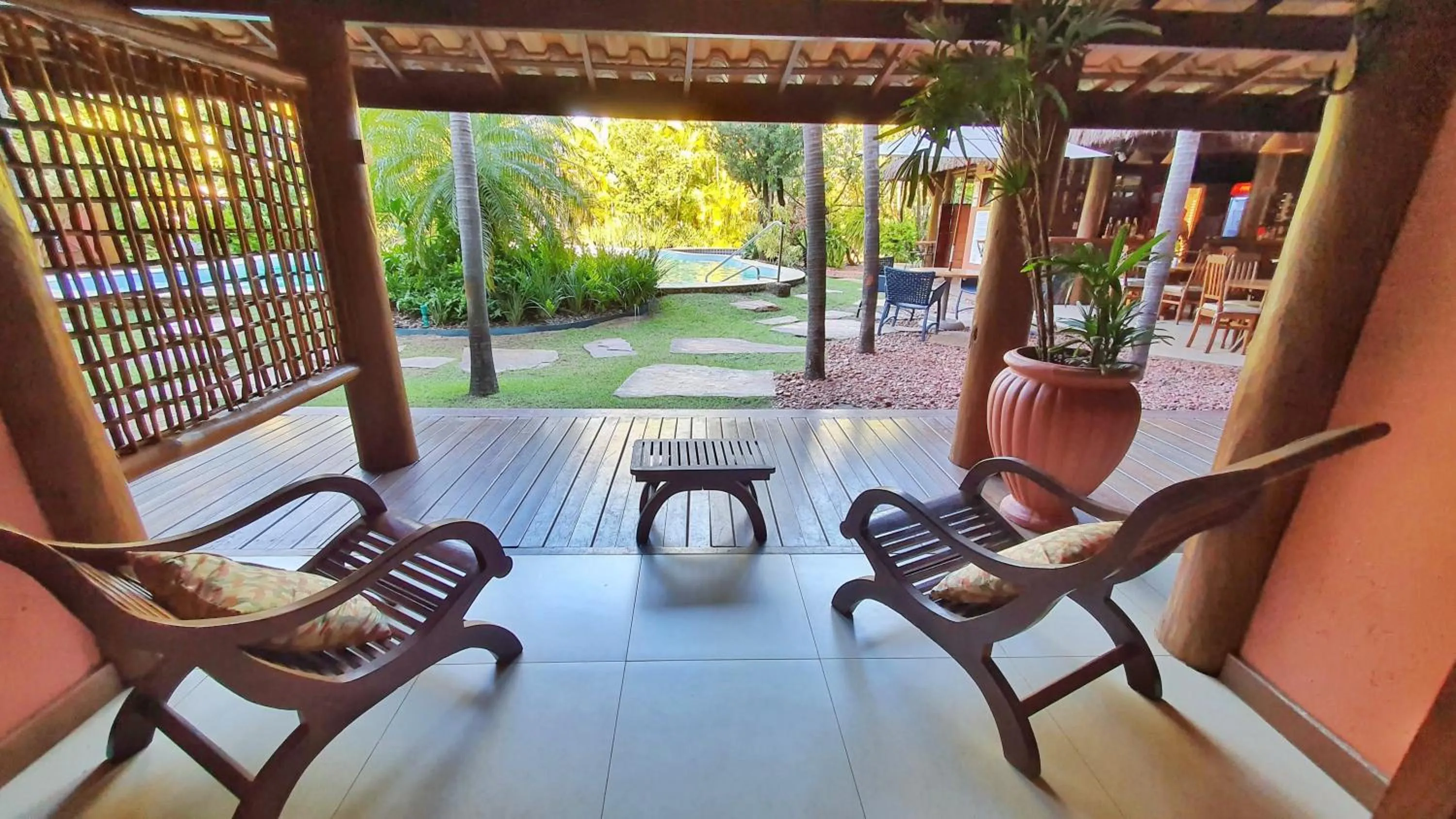 Patio in Pousada Casa do Forte