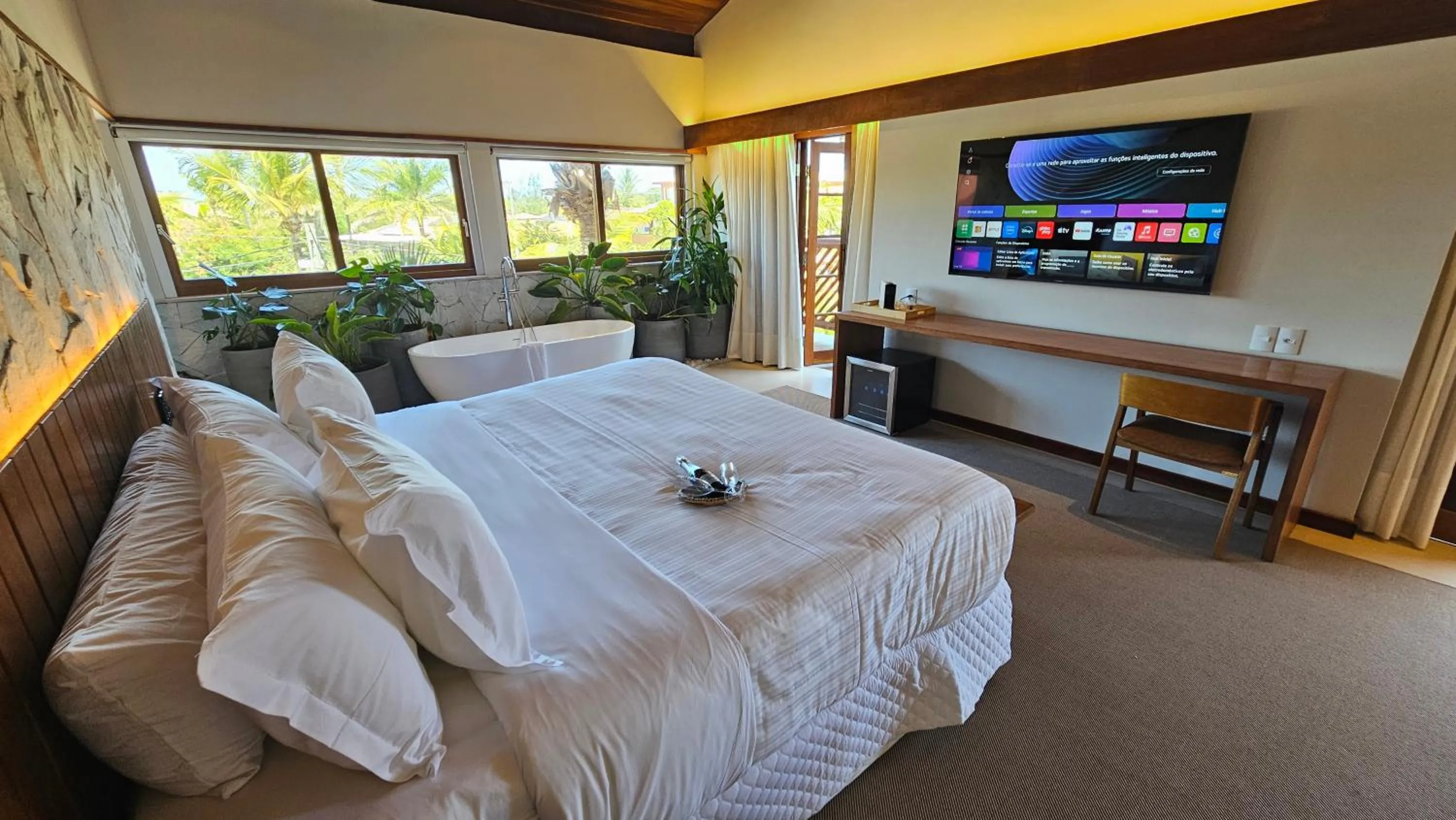 Bed in Pousada Casa do Forte